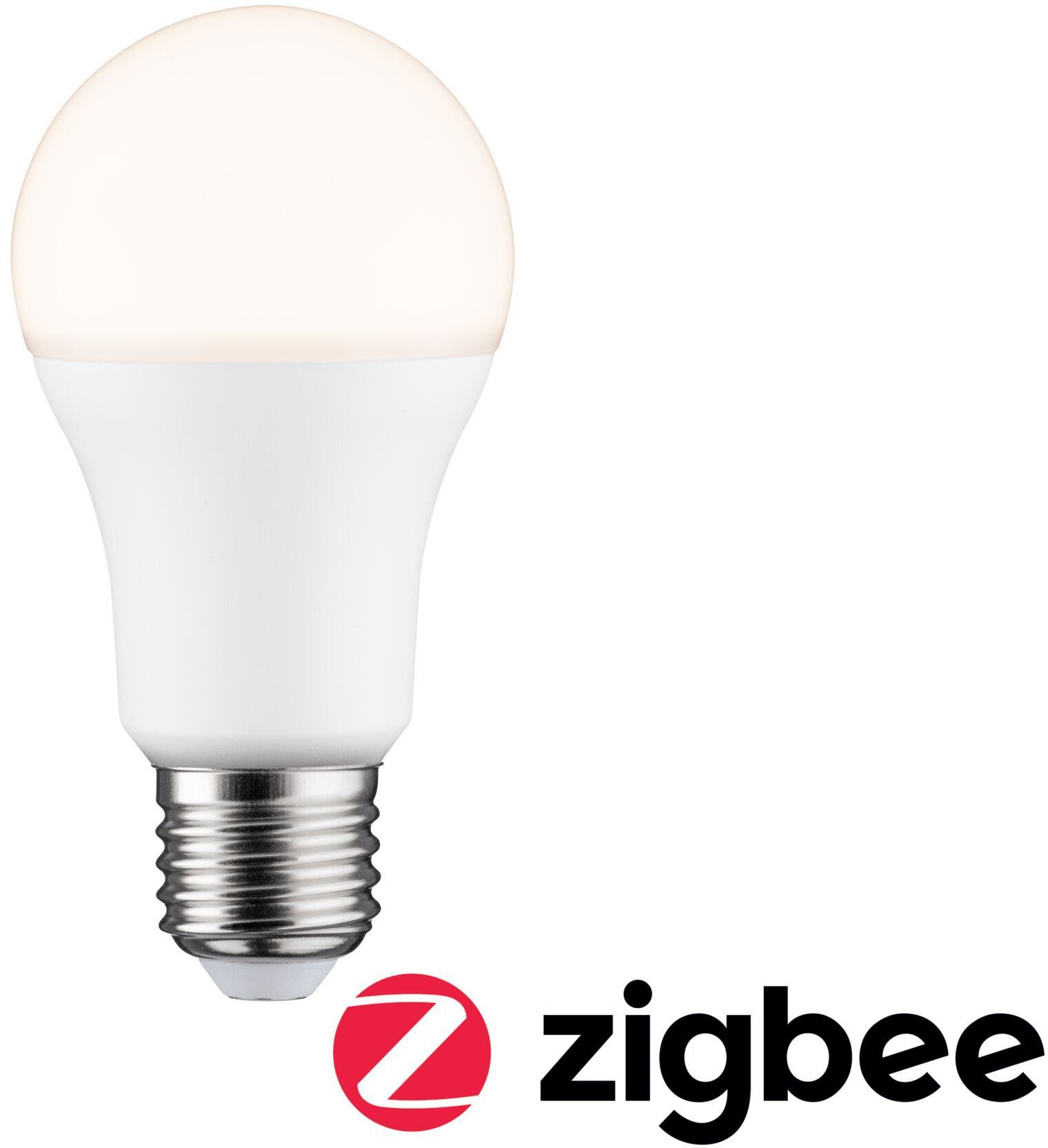 Paulmann Zigbee E27 Matt 9 Warmweiß 2.700K Home Standardform W Warmweiß, 1 LED-Leuchtmittel St., Smart E27,