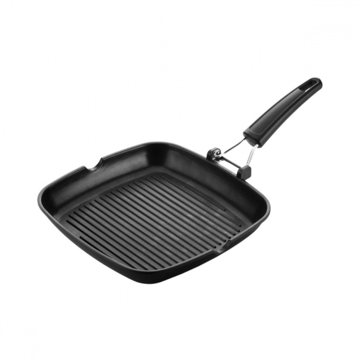 Tescoma Grillpfanne PREMIUM 28x28 cm, Aluminium (Paket, 1-tlg., 1 Pfanne), klappbarer Griff