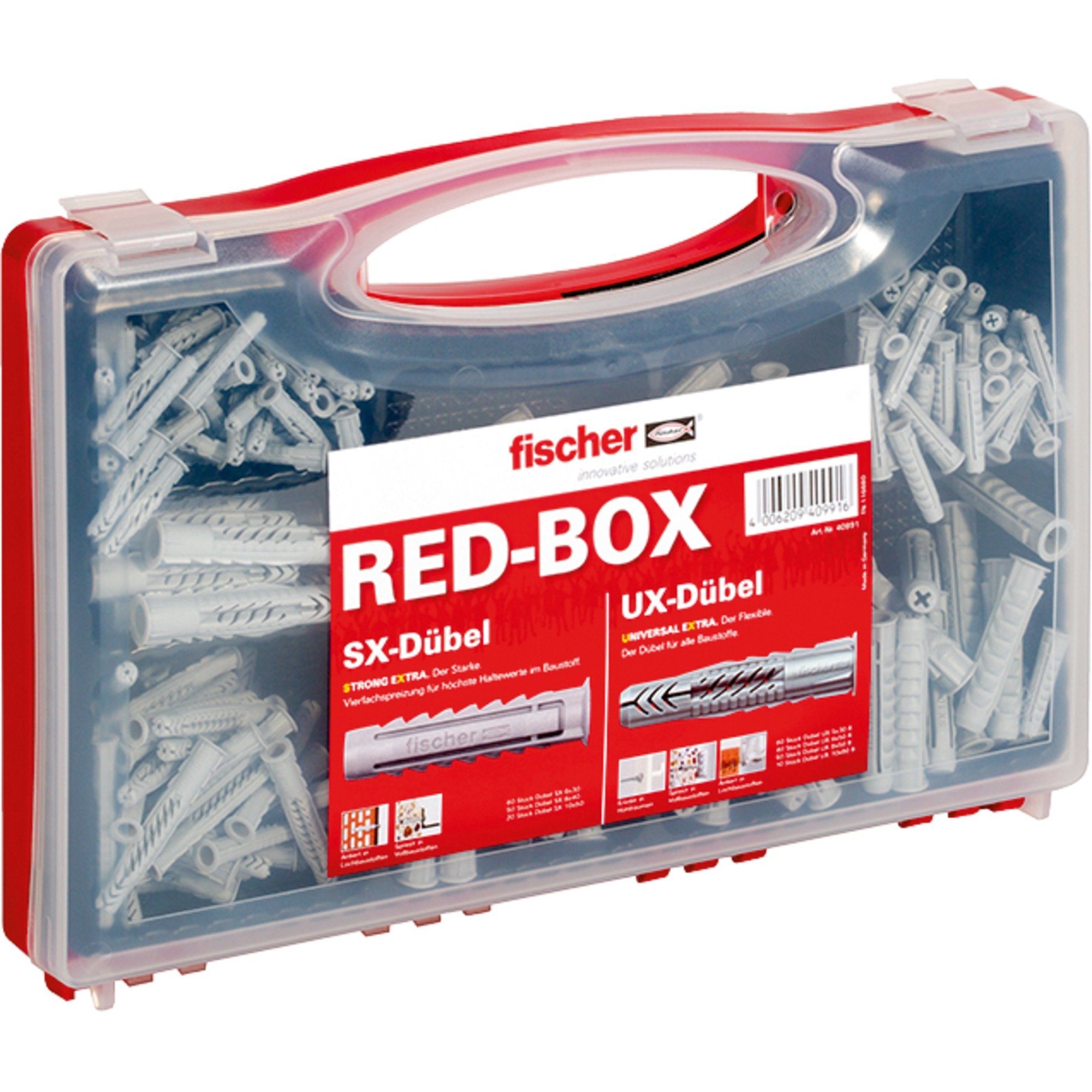 Fischer Universaldübel fischer Sortimentsbox SX / UX, Dübel, (290-teilig)