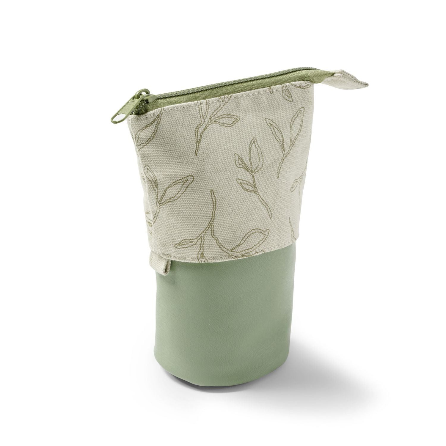 Briefpapier Stiftemäppchen Baumwolle & recycled PET, 13x7,5x12 (bis 18cm), grün