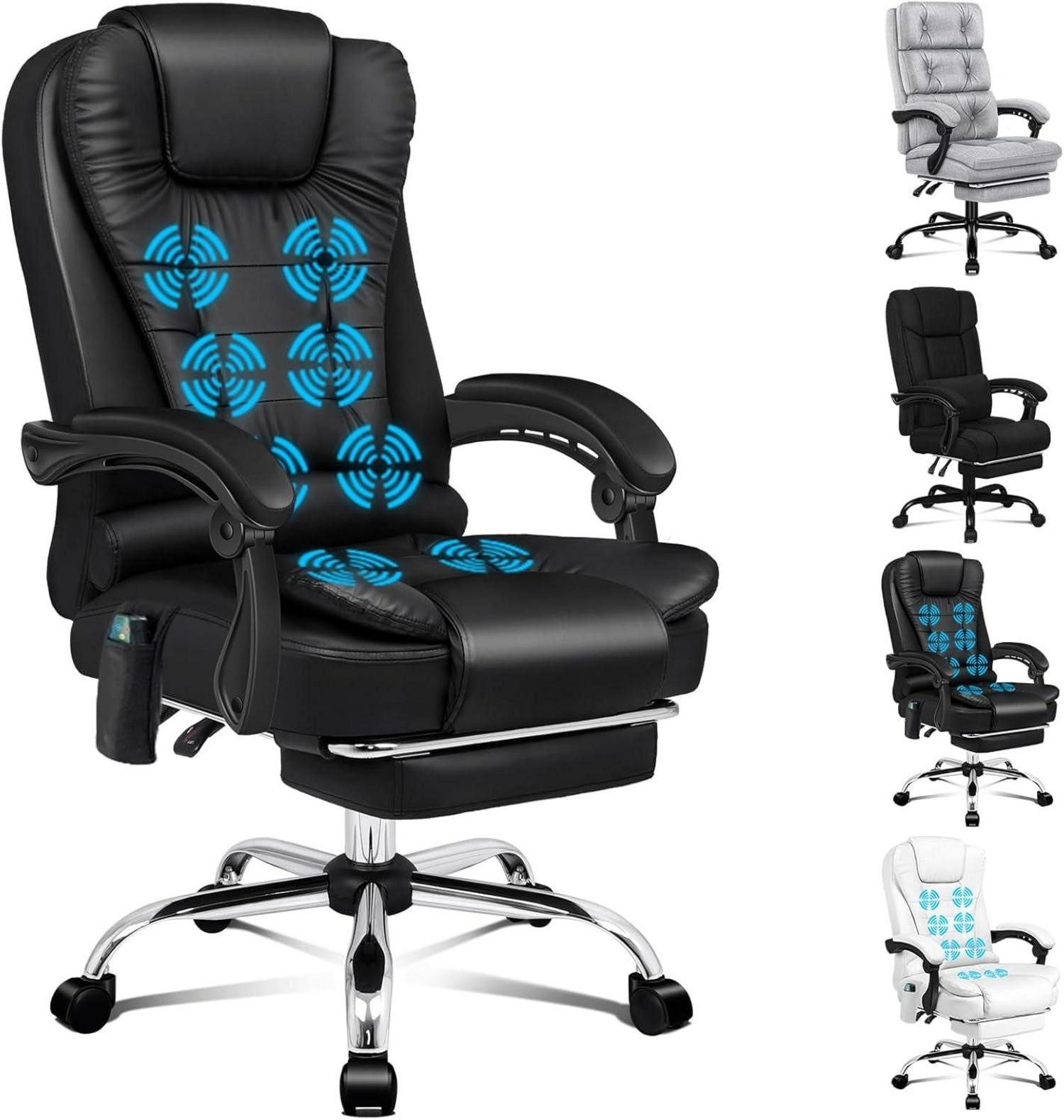LuxusKollektion Bürostuhl Ergonomischer Bürostuhl mit Wärmemassagefunktion günstig online kaufen