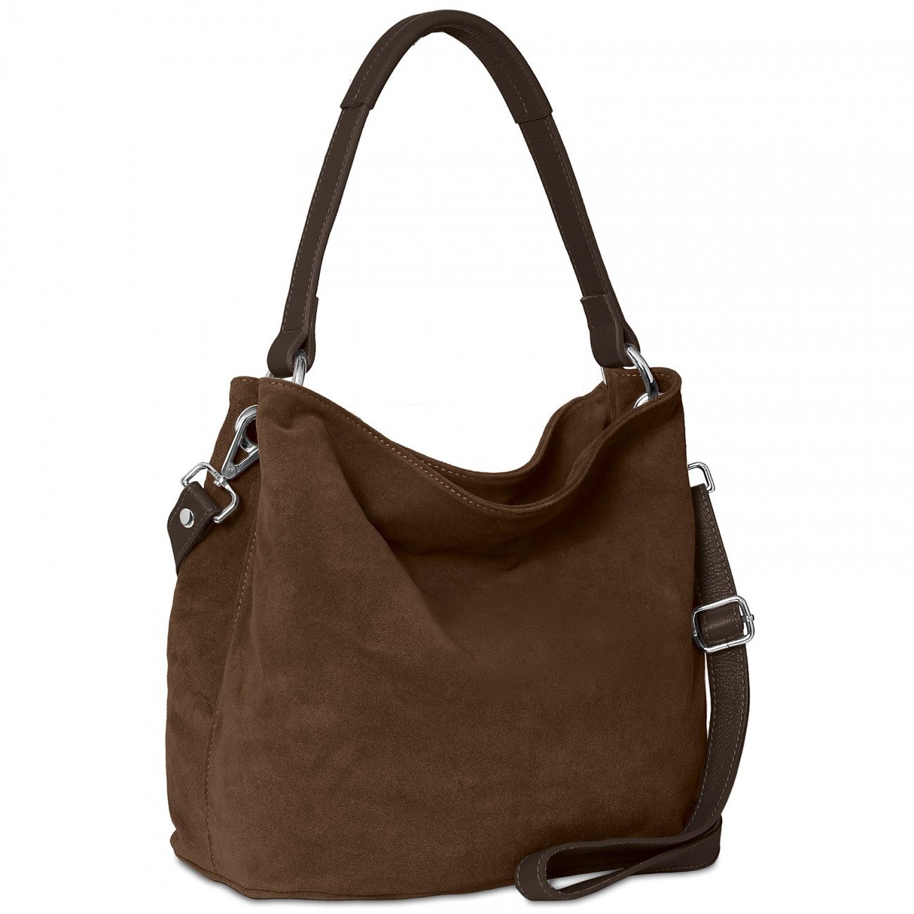 Caspar Schultertasche Damen Veloursleder Handtasche Klassisch günstig online kaufen