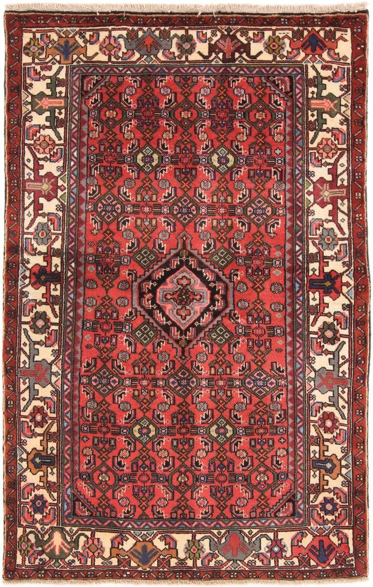 Orientteppich Hamadan 100x157 Handgeknüpfter Orientteppich / Perserteppich, Nain Trading, rechteckig, Höhe: 8 mm