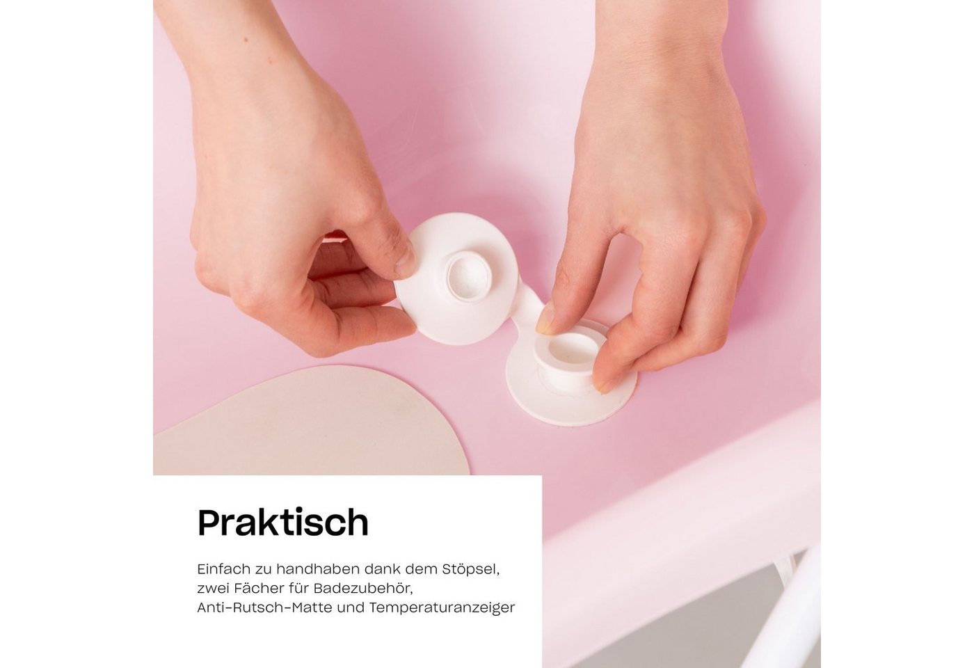 Thumbnail - Hylat Baby Babybadewanne Baby Badewanne Set mit / ohne Gestell und Badewannensitz - Hug Me, (1-teilig, 1-tlg), Babywanne...