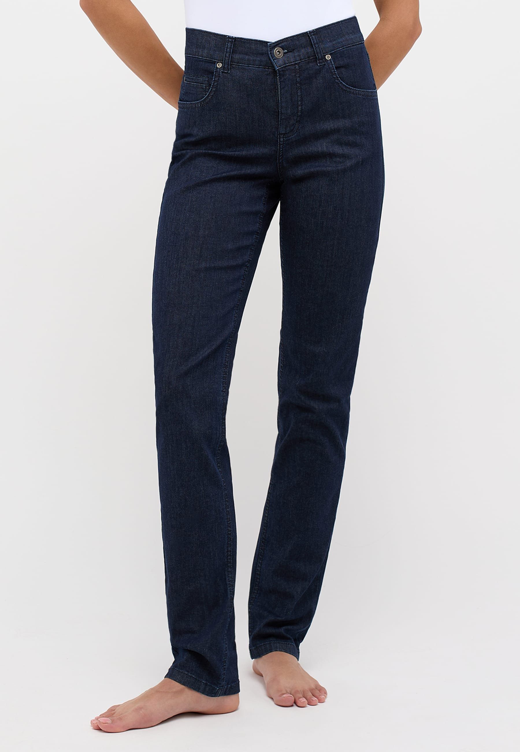 ANGELS Slim-fit-Jeans Jeans Skinny mit Organic Cotton mit Label-Applikationen blau