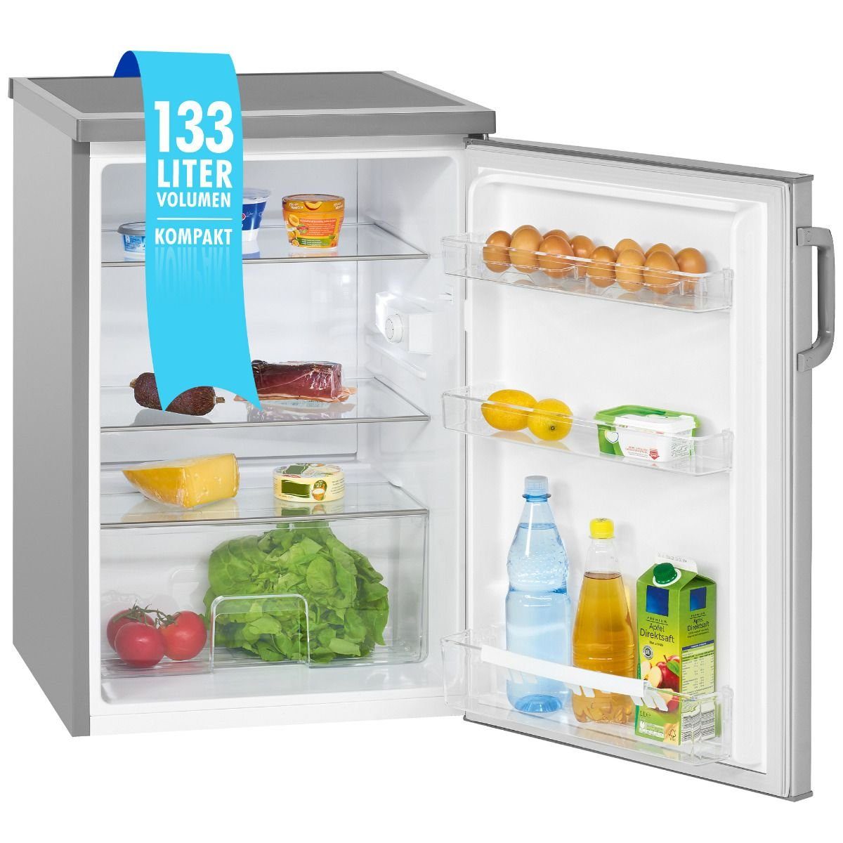 BOMANN Kühlschrank VS 2195.1, 84.5 breit cm 56.0 hoch, cm edelstahloptik
