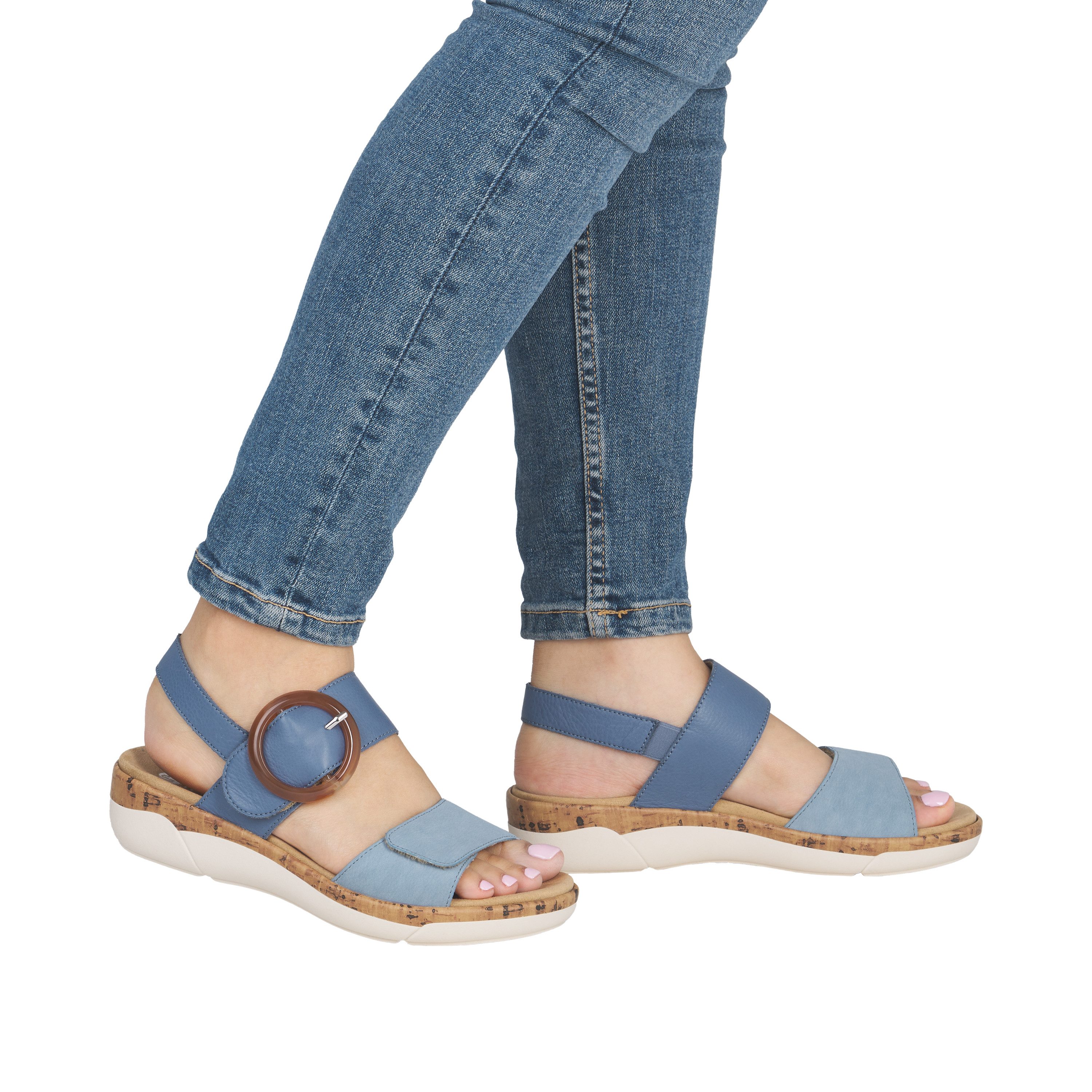 Remonte Keilsandalette Sommerschuh, Riemchensandale, praktische Klettverschlüsse