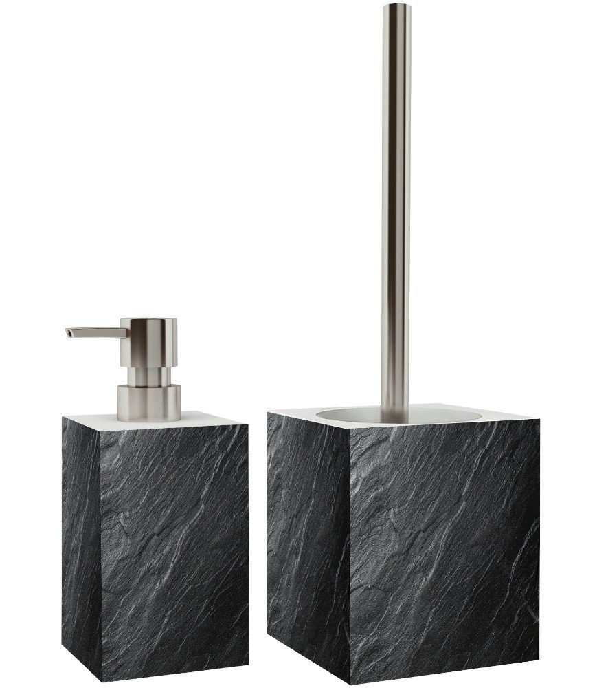 Sanilo Badaccessoire-Set Granit, WC-Bürste und Seifenspender, günstig online kaufen