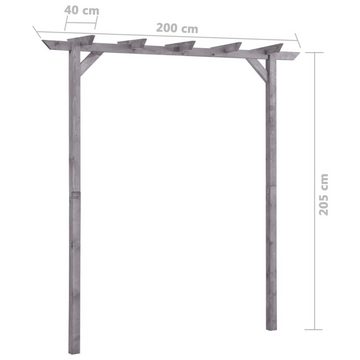 DOTMALL Pergola Garten-Pergola Grau 200x40x205 cm Imprägniertes Kiefernholz