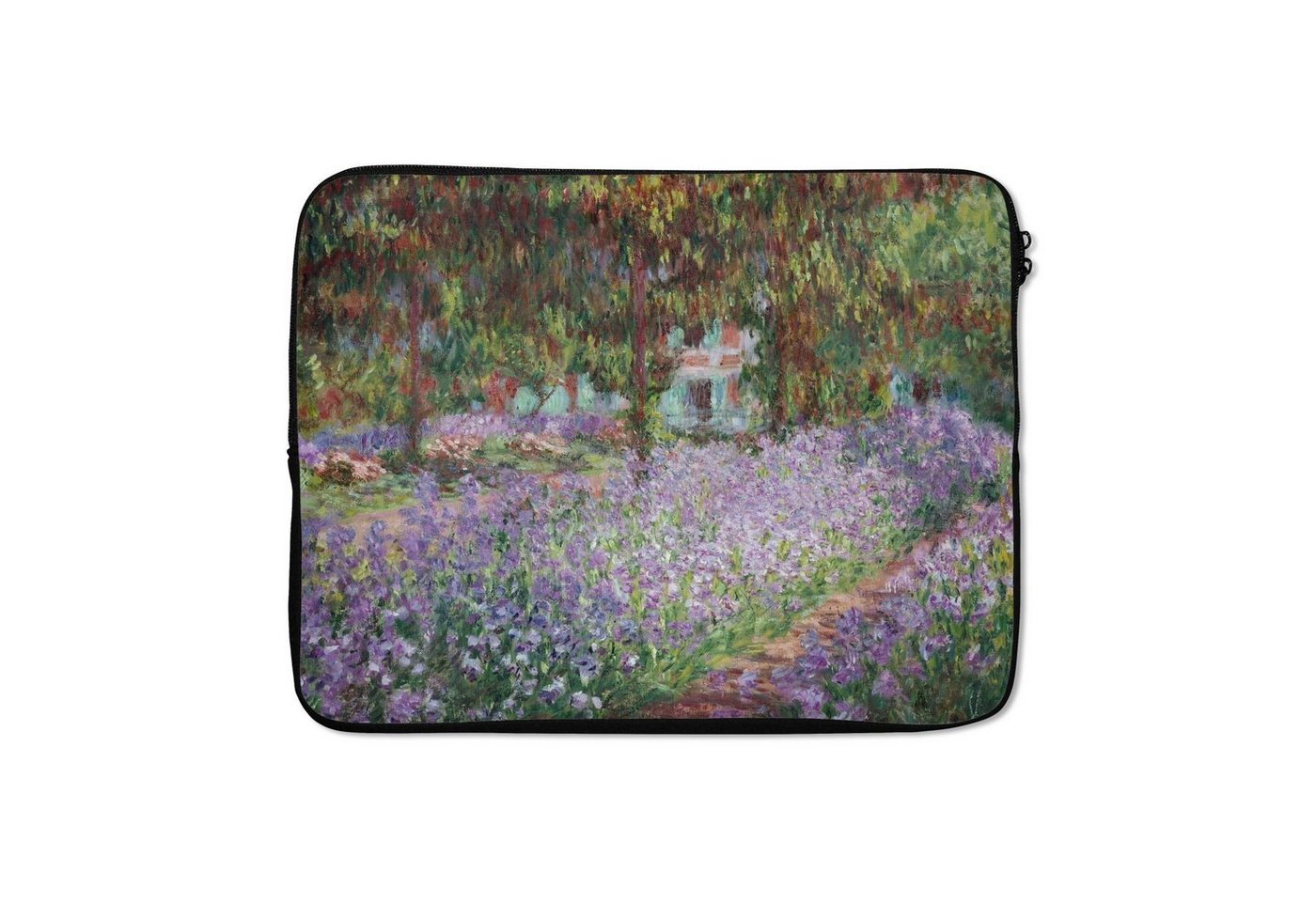 MuchoWow Laptop-Hülle Der Garten des Künstlers in Giverny - Gemälde von Claude Monet 15 Zoll, Schutzhülle für Laptop, Schutz gegen Kratzern, Laptoptasche