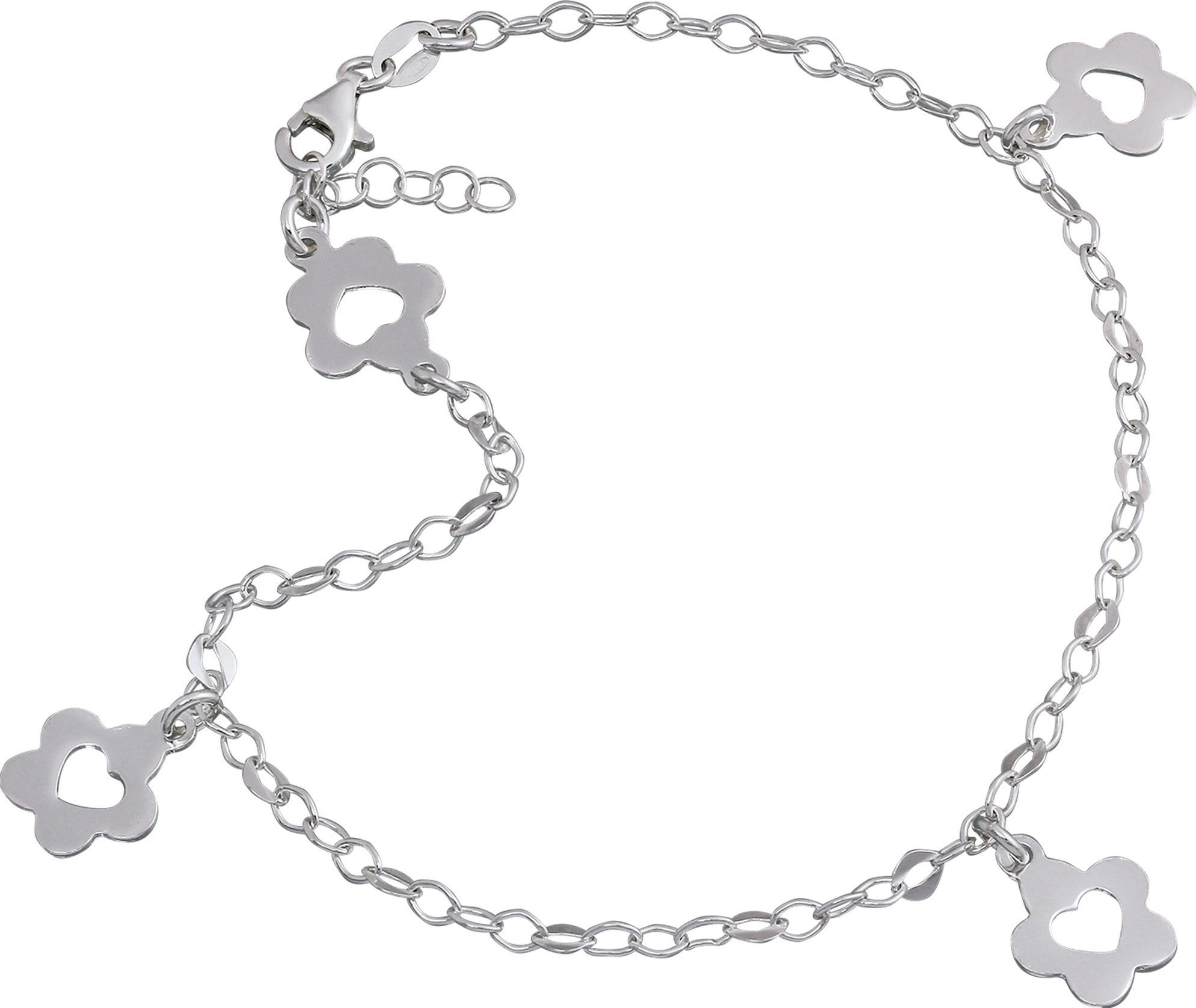 SilberDream Fußkette mit Anhänger SilberDream Fußkette für Damen 925, Damen Fußkette Blümchen aus 925 Sterling Silber, Farbe: silber