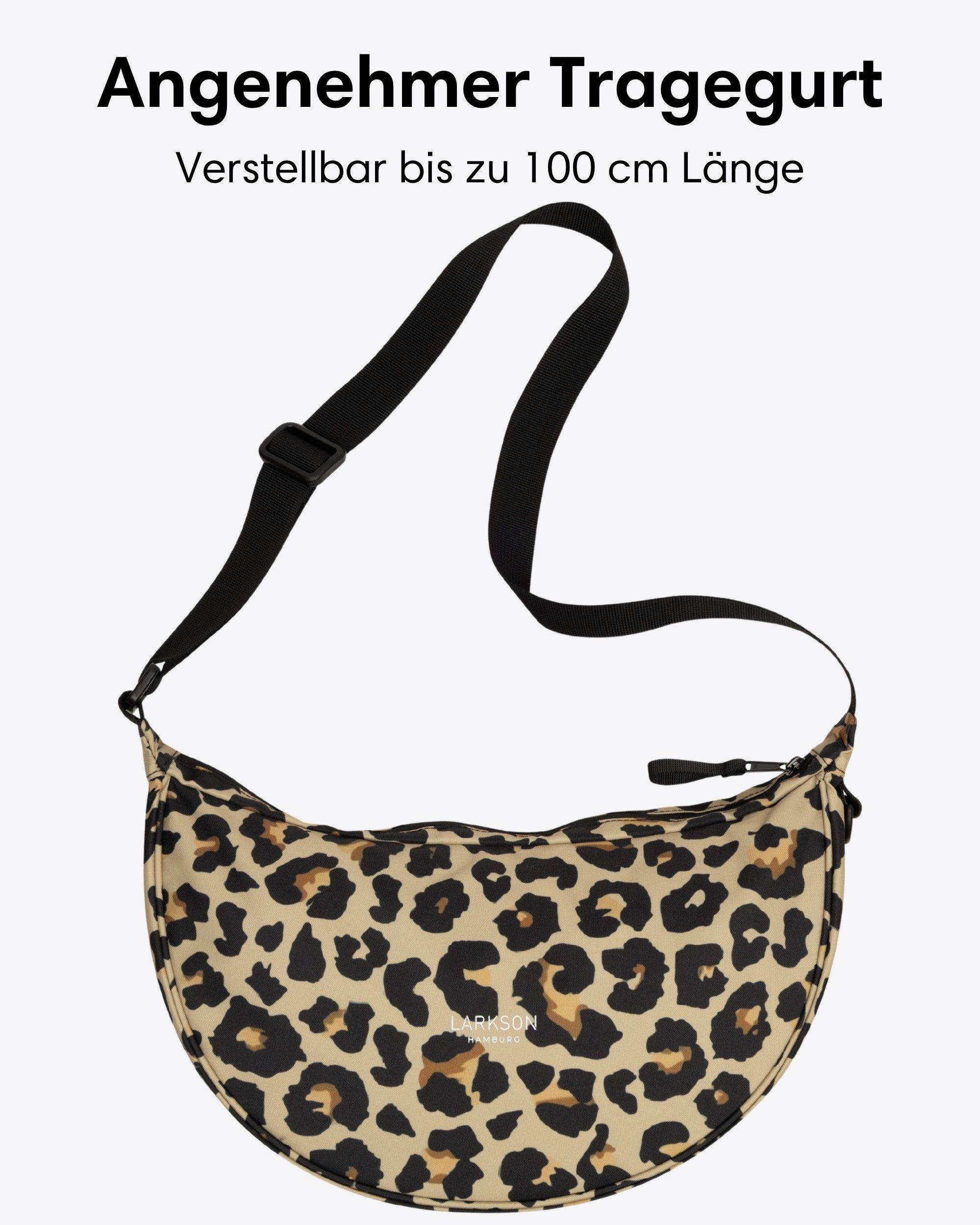 LARKSON Umhängetasche Solveig Medium Halbmondtasche für Damen und Herren, Stylische Crossbody Bag in Halbmond Form – Bild 3 von 5