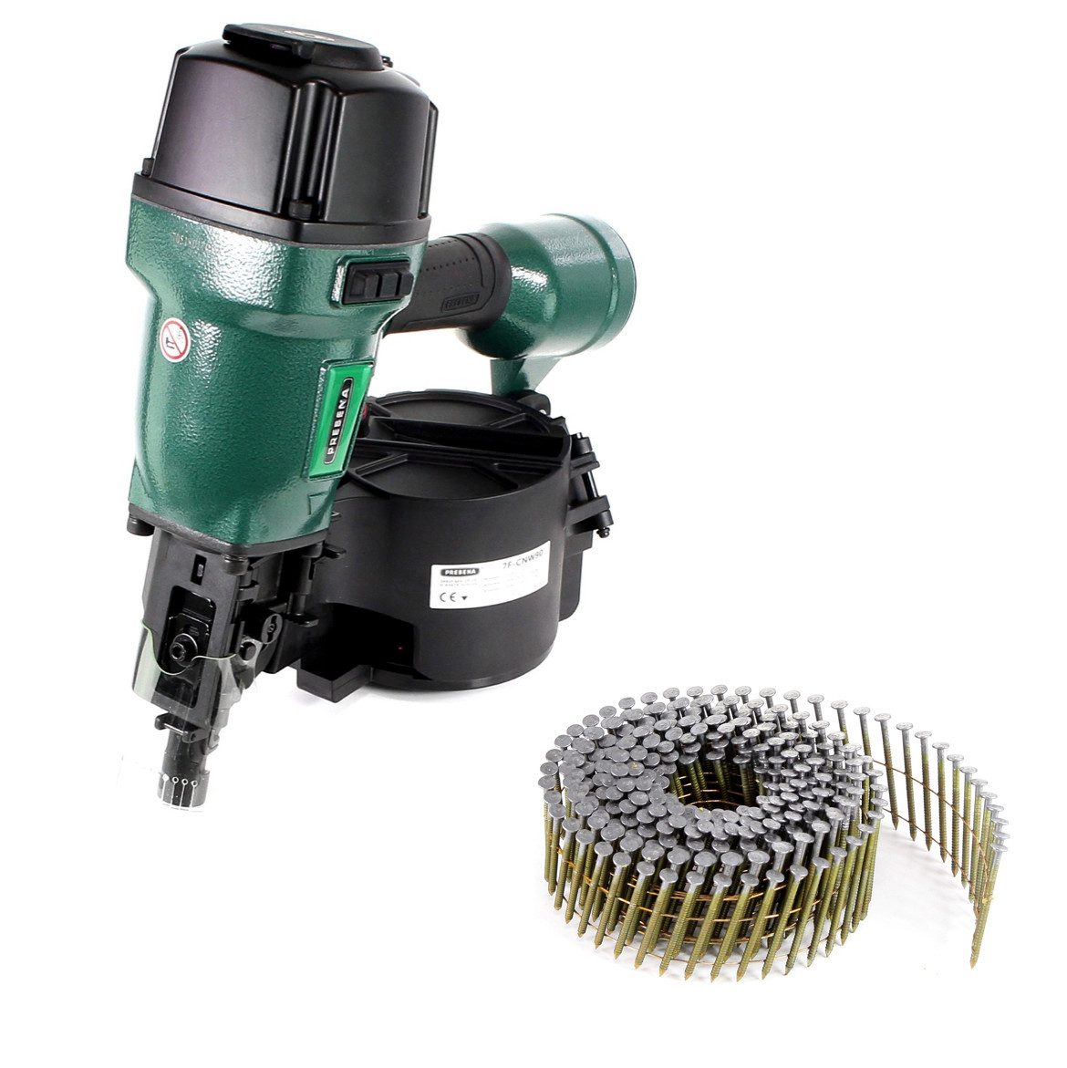 Prebena Druckluft-Nagler 7F-CNW90-S01 Druckluftnagler für Coilnägel Type CNW 45