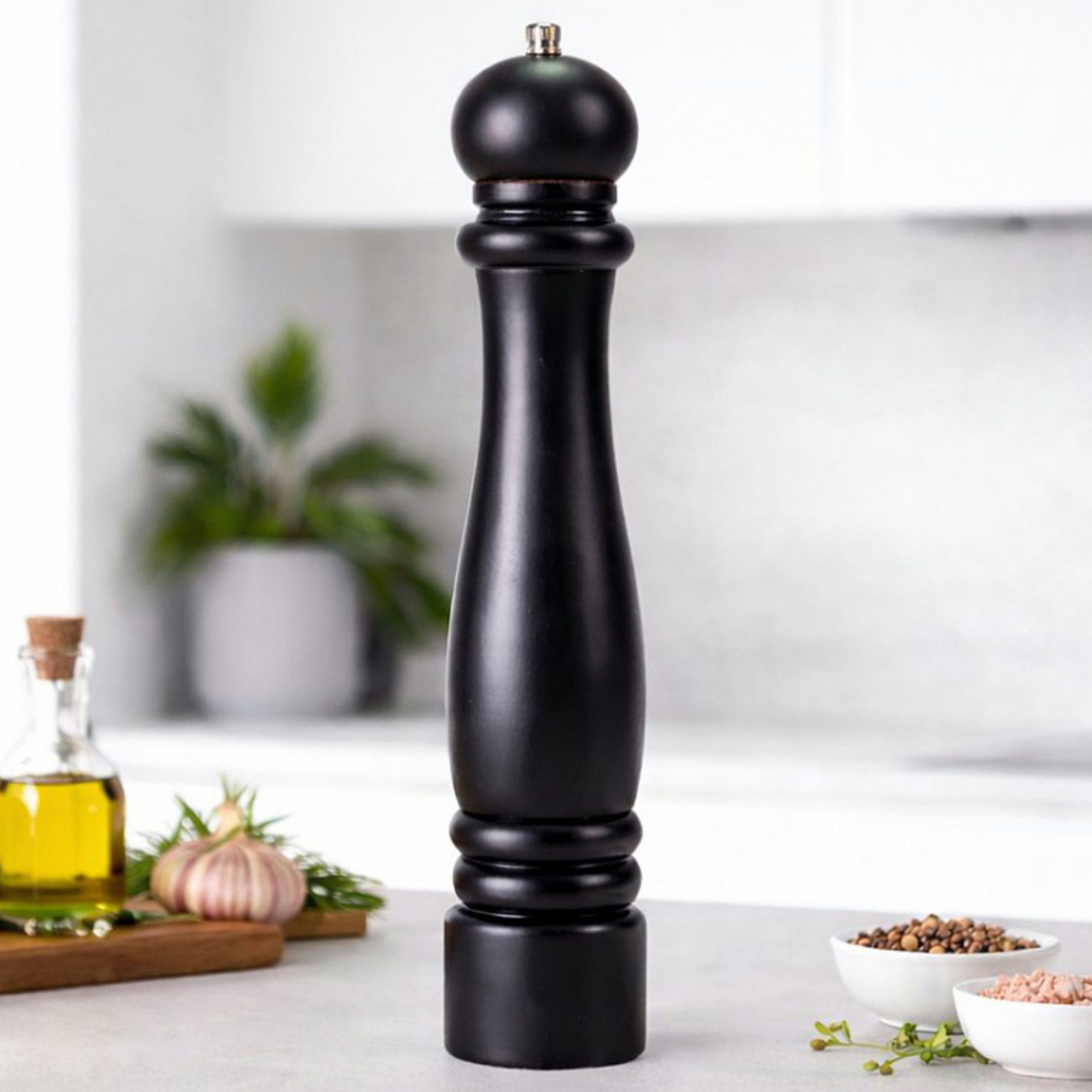 Koopman Gewürzmühle Holz Keramikmahlwerk Schwarz 42cm, (1 Stück), Holz, Mahlwerk, Keramik, 42x7cm, Robust