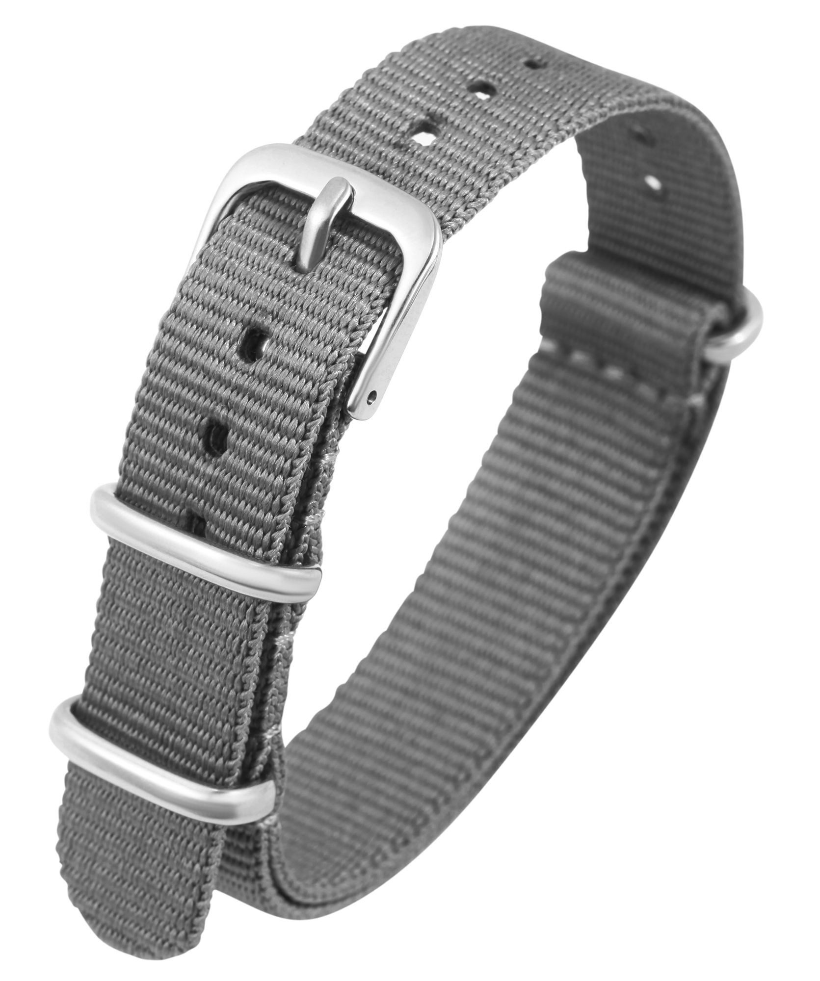 Steinmeister Uhrenarmband ET0522 Nylon, grau, Dornschließe, günstig online kaufen
