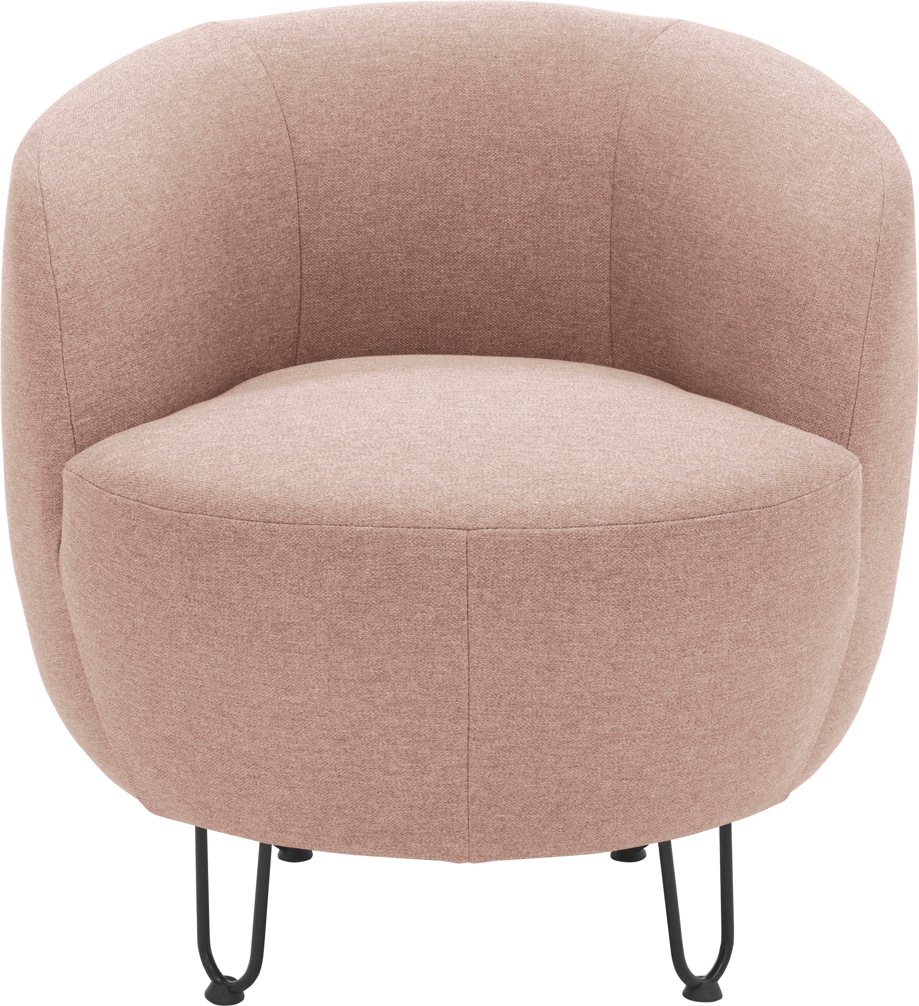 Home affaire Sessel Anjuli Lieferzeit nur 2 Wochen, Runde Form, perfektes Einzelstück, Flausch oder Feinstruktur