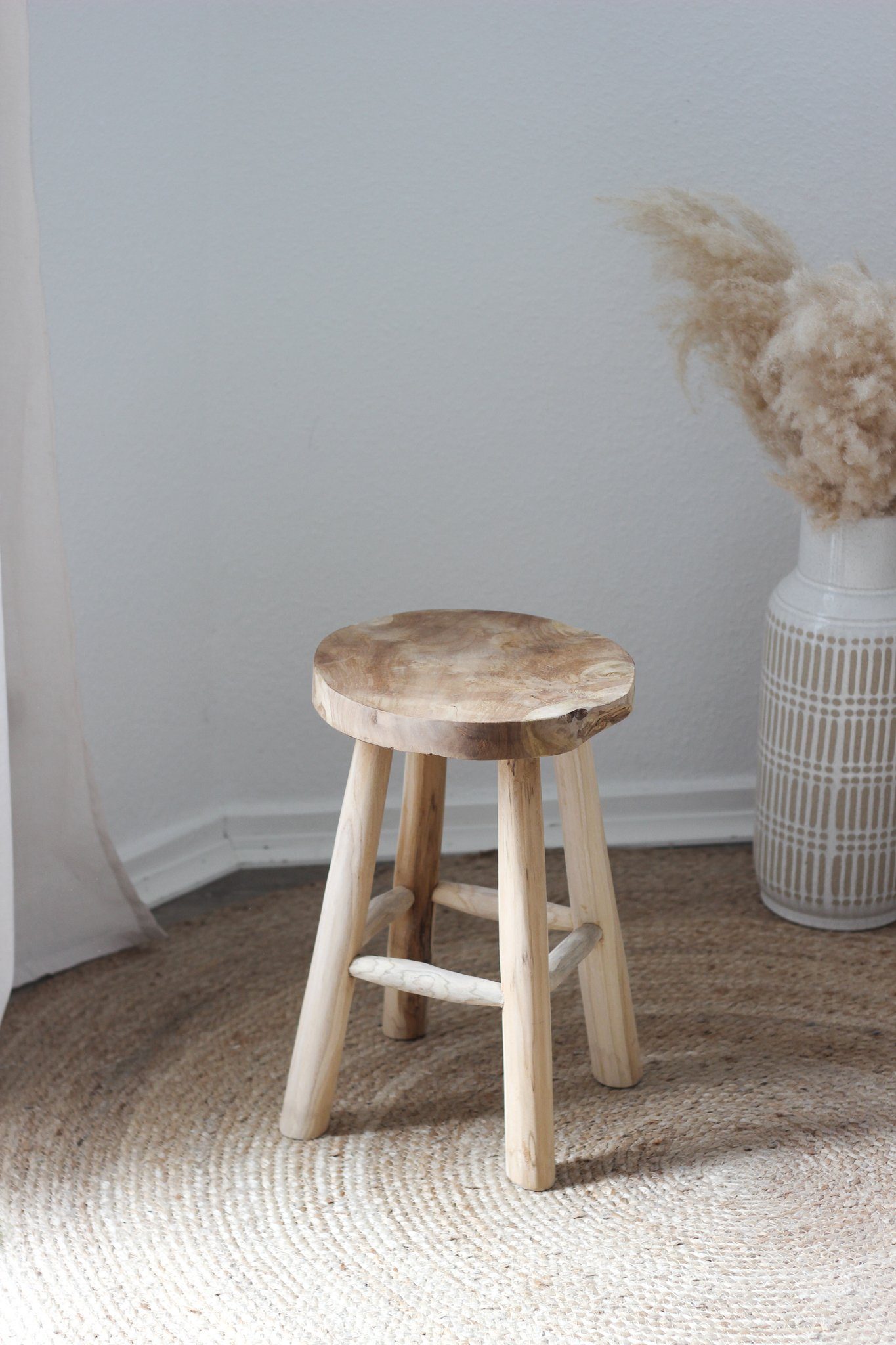 yoli living Sitzhocker Teakholz Hocker günstig online kaufen