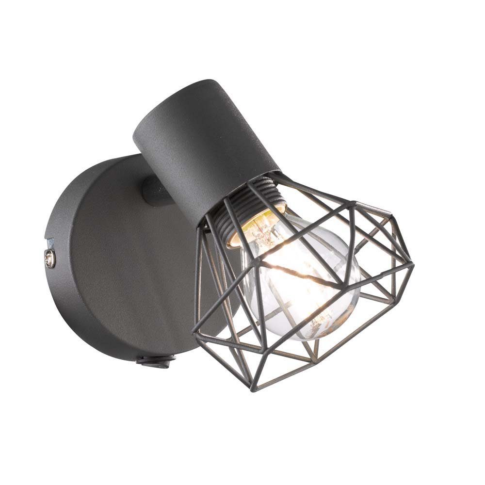etc-shop Wandleuchte, Wandleuchte Wandspot Lampe Flurleuchte Schlafzimmerlampe Gitter-Design