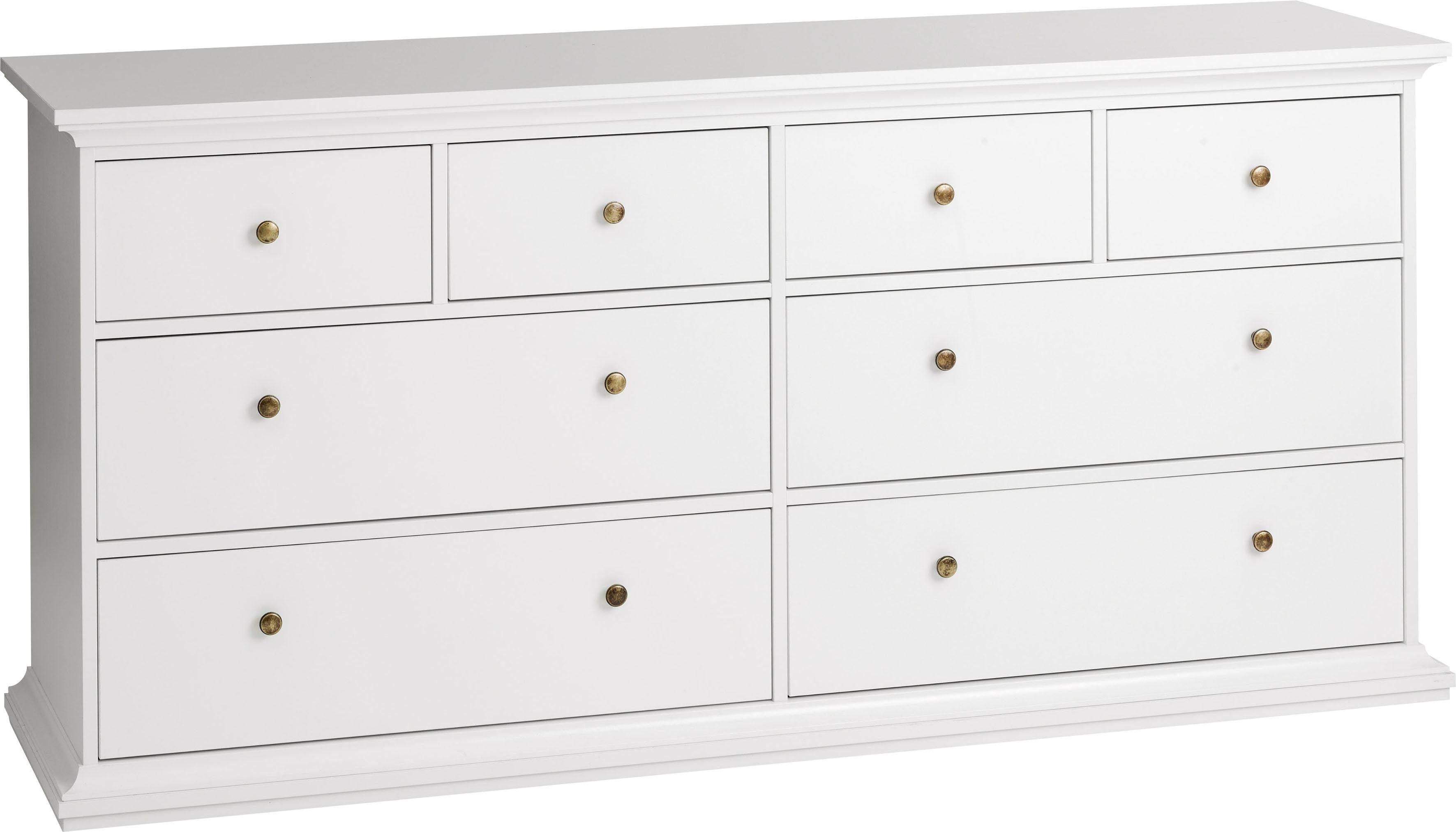 Kommode Paris, Aufbewahrung, Schubladenschrank, Stauraum, mit 8 Schubladen