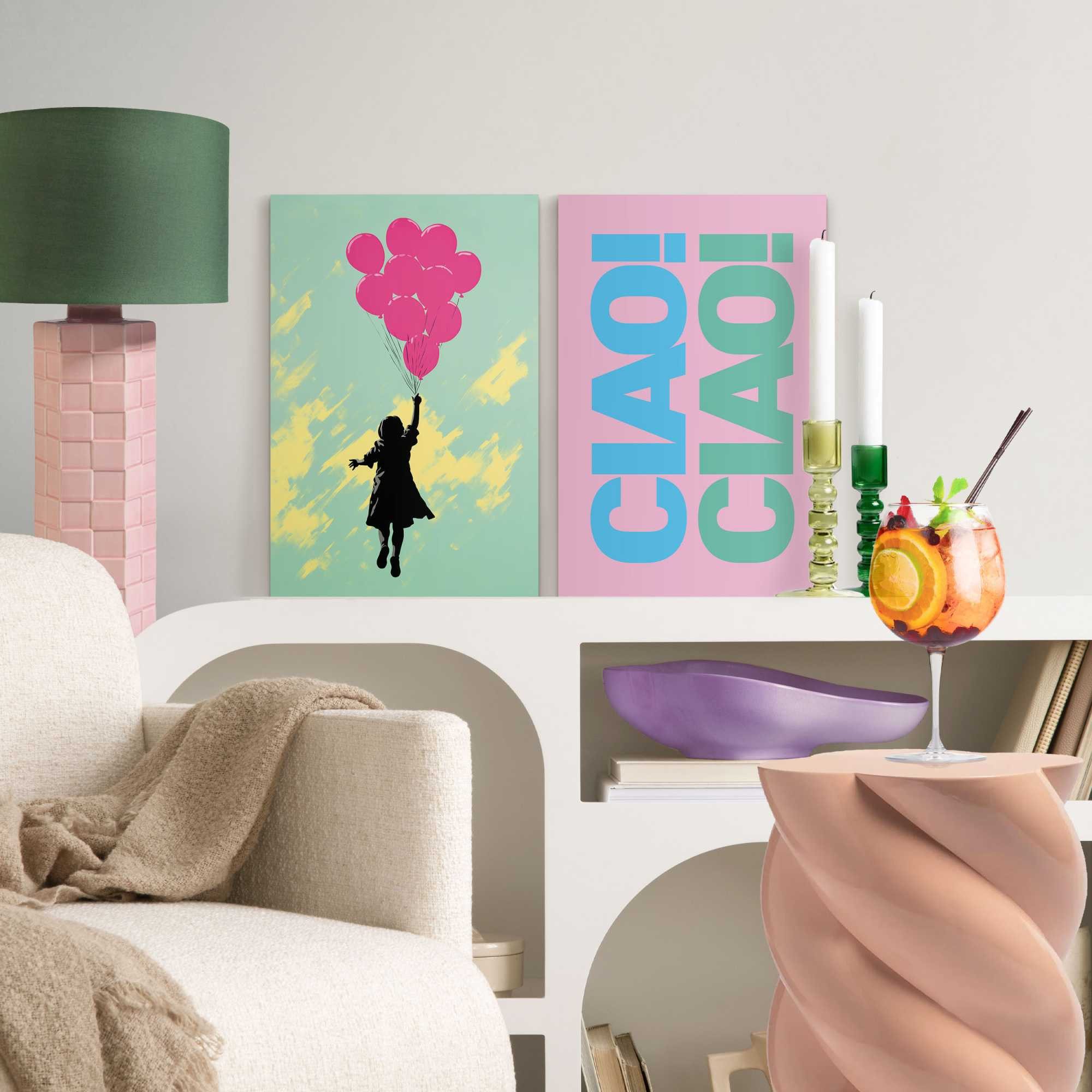Reinders! Leinwandbild Ciao Ciao, Teenager Zimmer - Luftballons - Leinwand - Sprüche - 20x30 cm