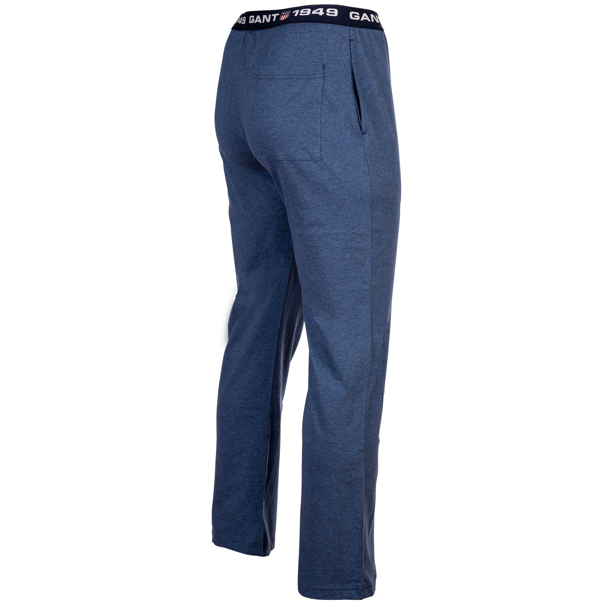 - Schlafhose Pajama Shield Retro Pants Blau Gant Herren Jogginghose