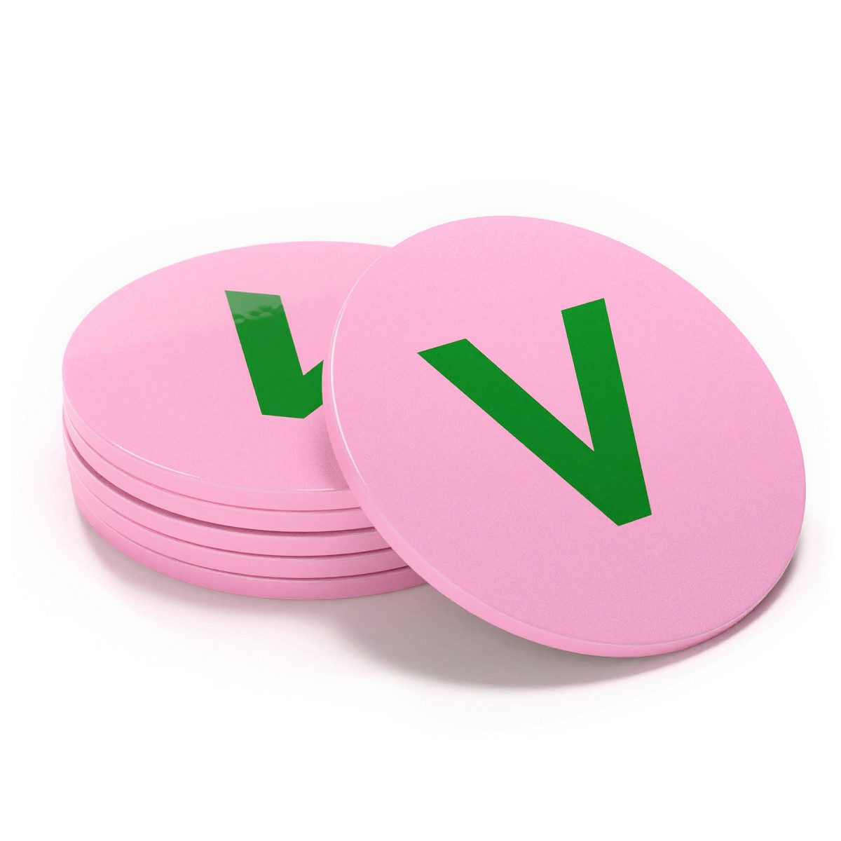 LunaVia Getränkeuntersetzer Keramik LETTERS Untersetzer, Zubehör für Getränke-Untersetzer für Haus, Party, Bars, Cafés, Büro, Buchstaben A-Y, hochwertiger Keramik, Made in Europe