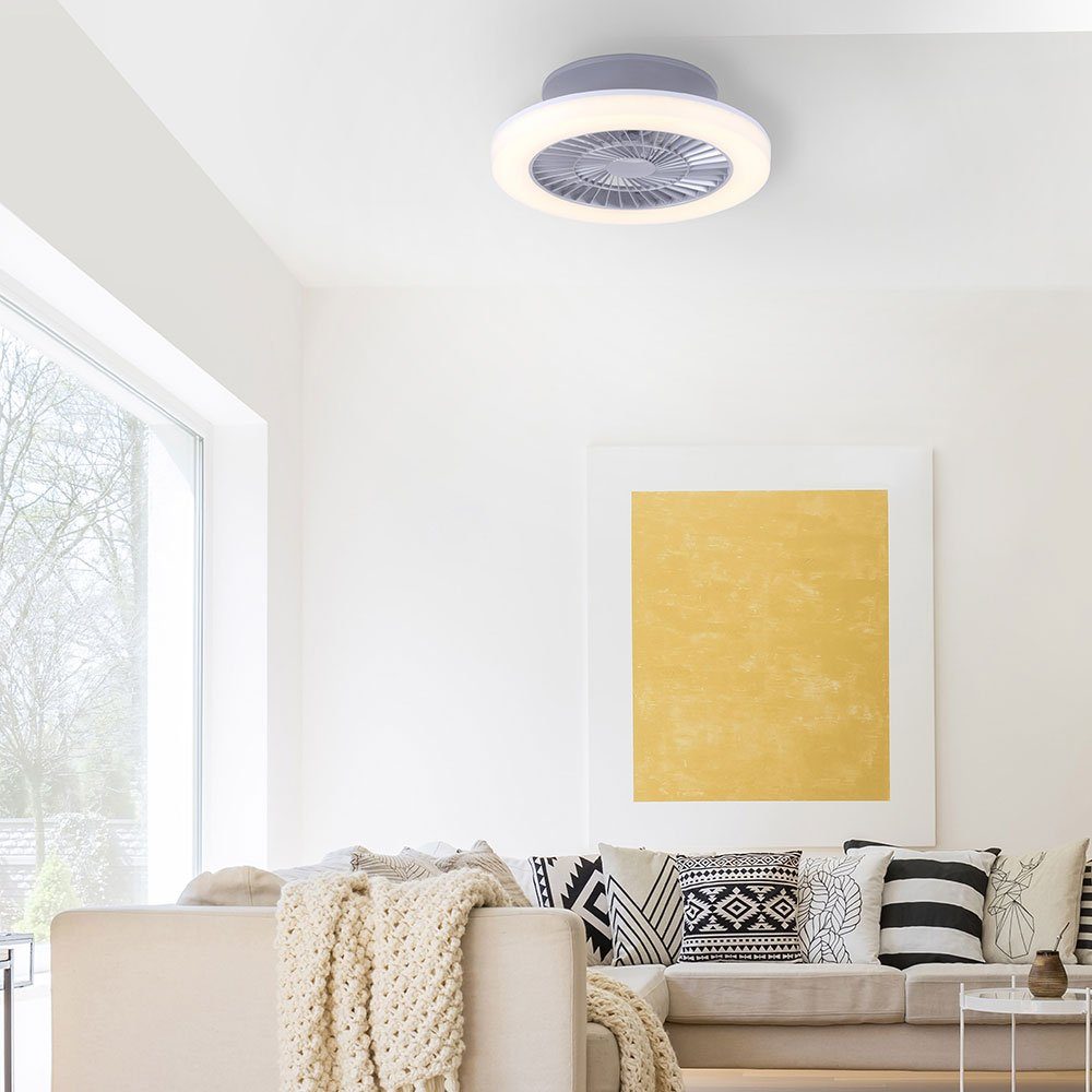 Deckenventilator, Ess LED etc-shop Zimmer Wohn Decken Lampe Ventilator Beleuchtung