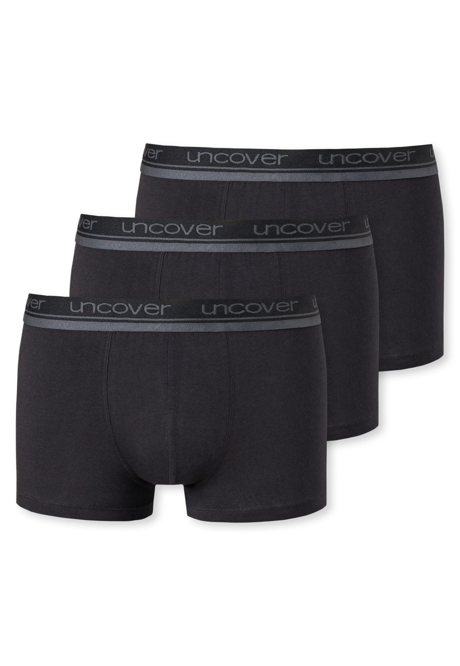 uncover by SCHIESSER Boxer Uncover Cotton (2er Pack) Logo-Bund, elastisch, günstig online kaufen