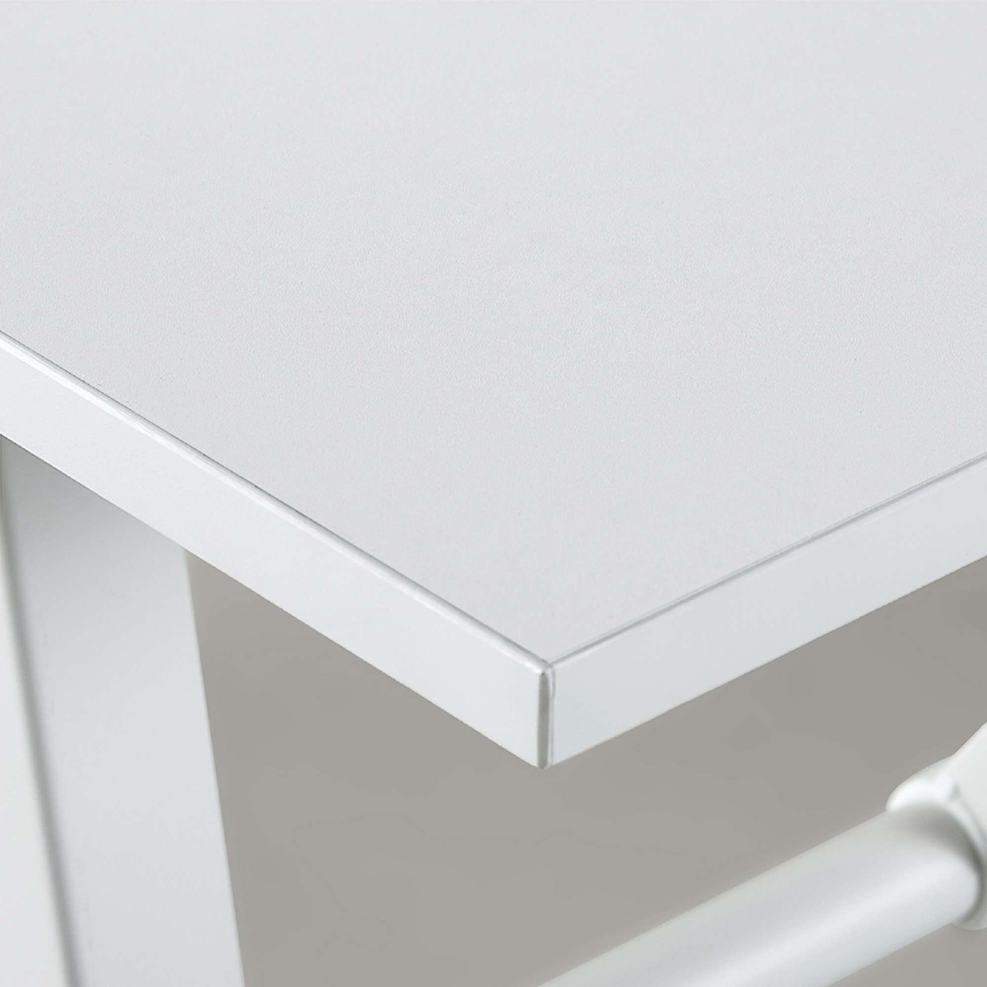 LINDY Schreibtisch Klappbaren und Beinen ZINUS Weißer Stahlrahmen mit Computertisch