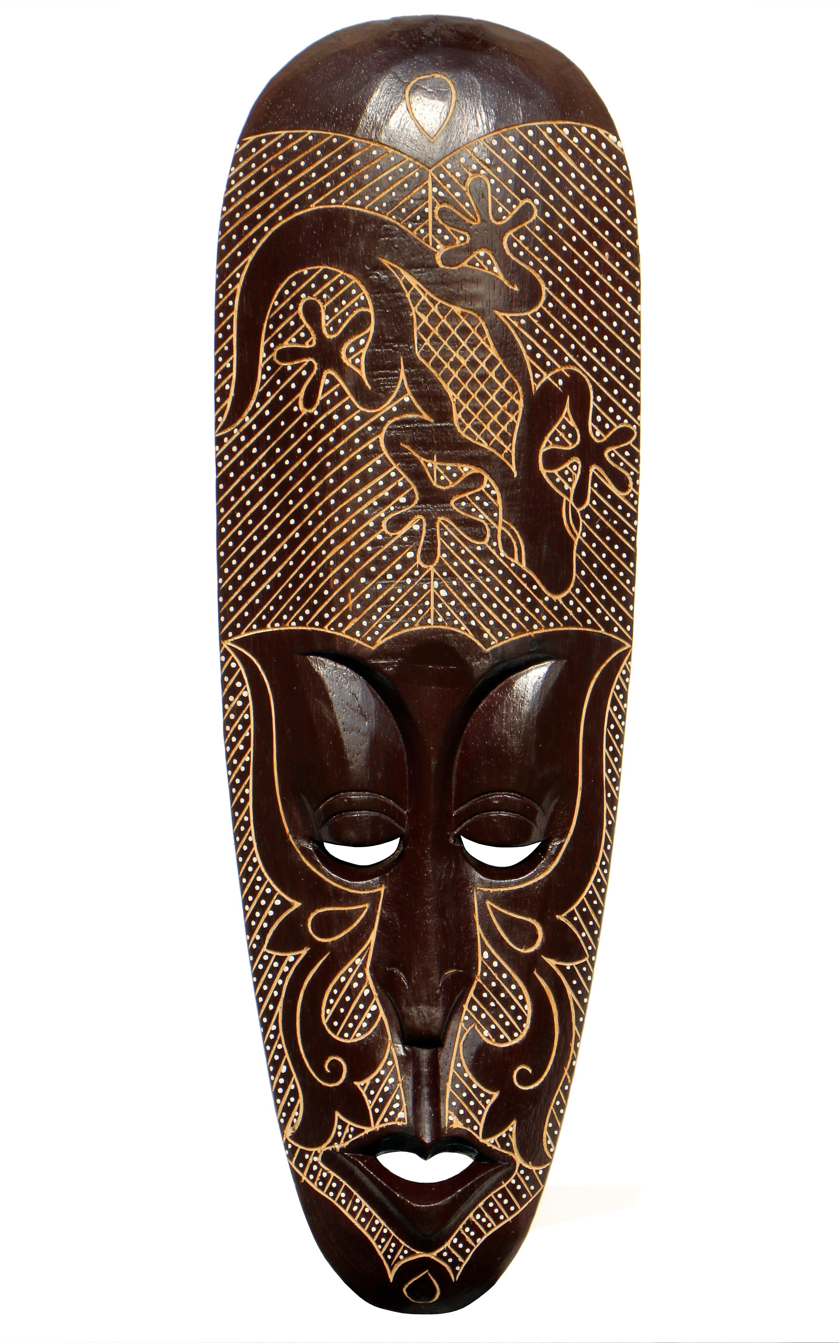 Wogeka Wanddekoobjekt Wand-Maske Gecko 50 cm günstig online kaufen