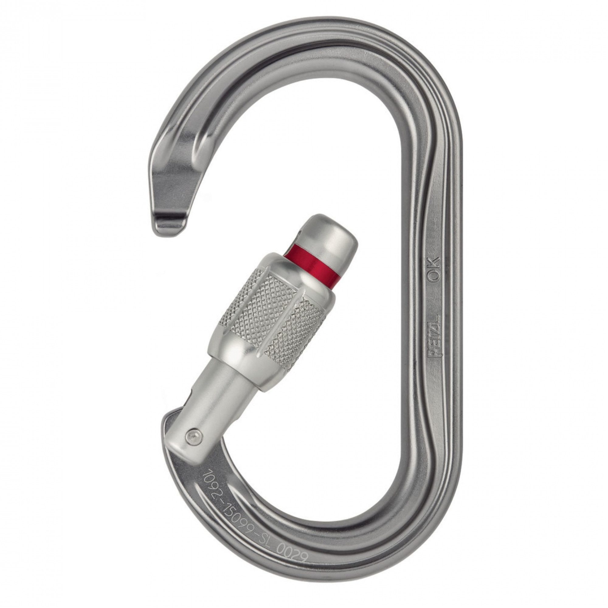 Petzl Karabiner OK Karabiner oval Screw Lock grau