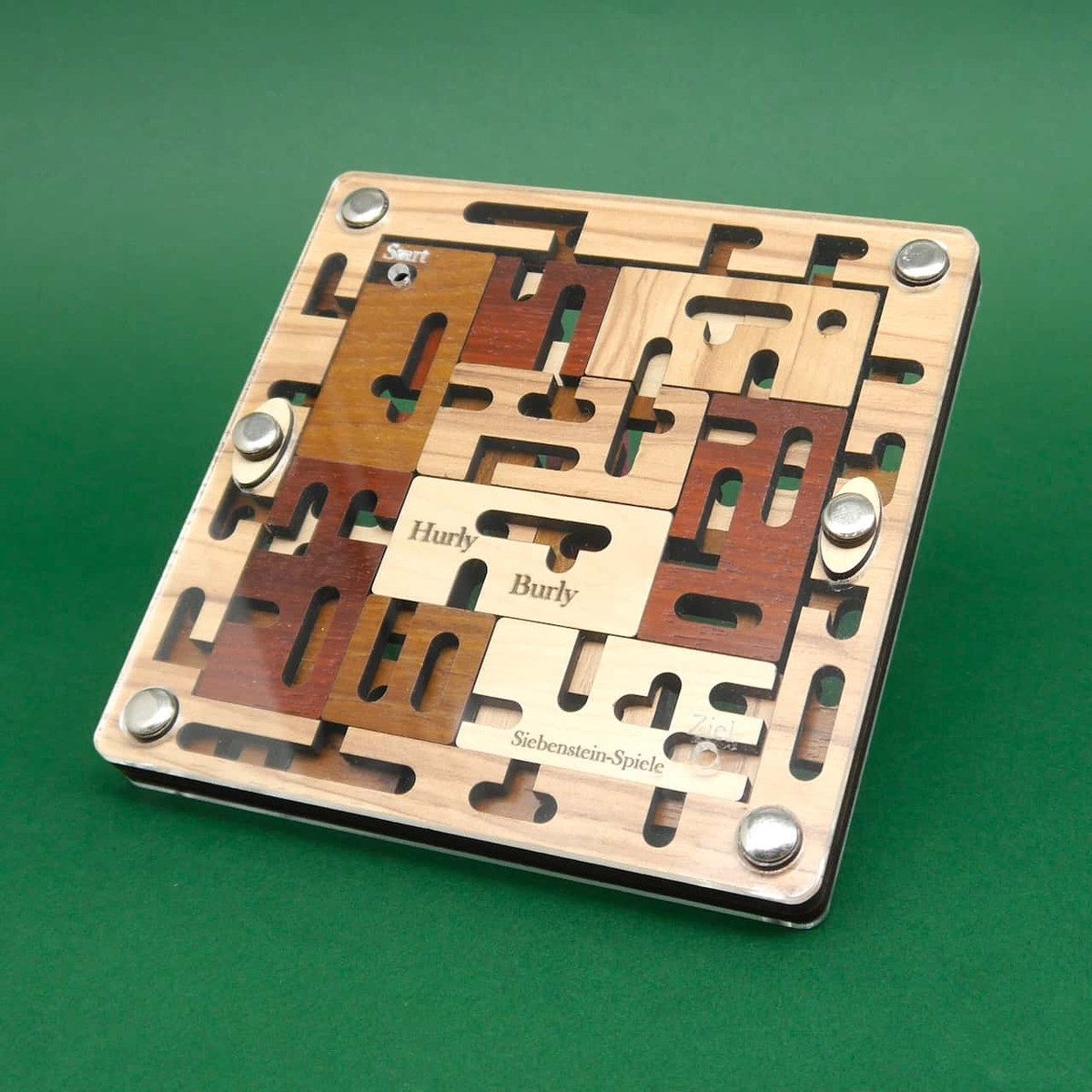 ROMBOL Denkspiele Spiel HURLY BURLY- verzwicktes Labyrinth-Puzzle, Knobelspiel, Holzspiel