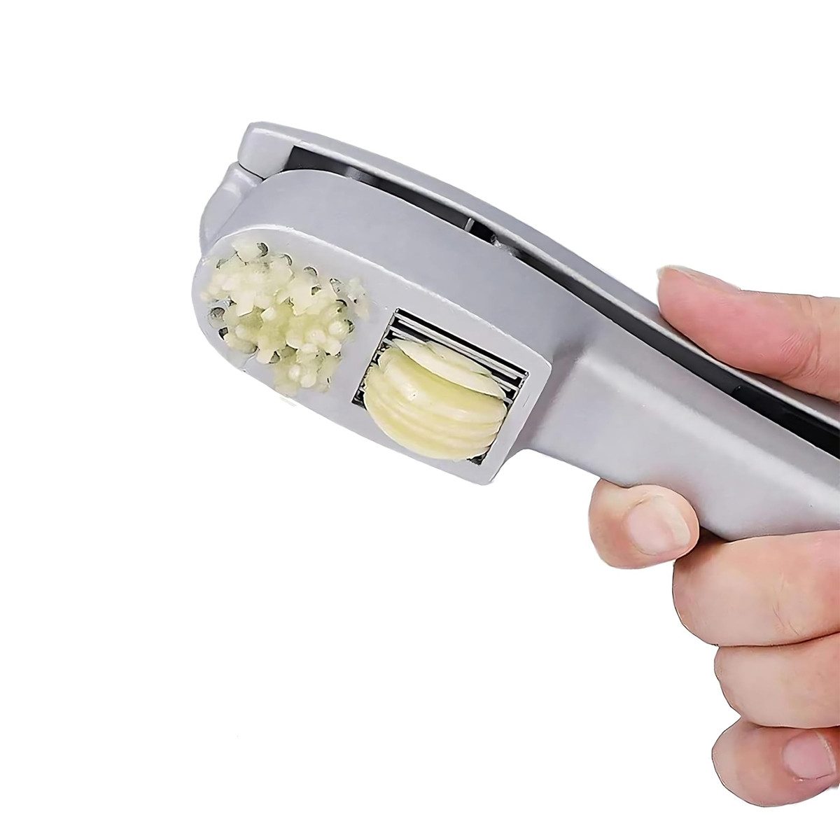 FELIXLEO Knoblauchpresse Knoblauchpresse Spülmaschinenfest mit Schäler Bürste (1 St)