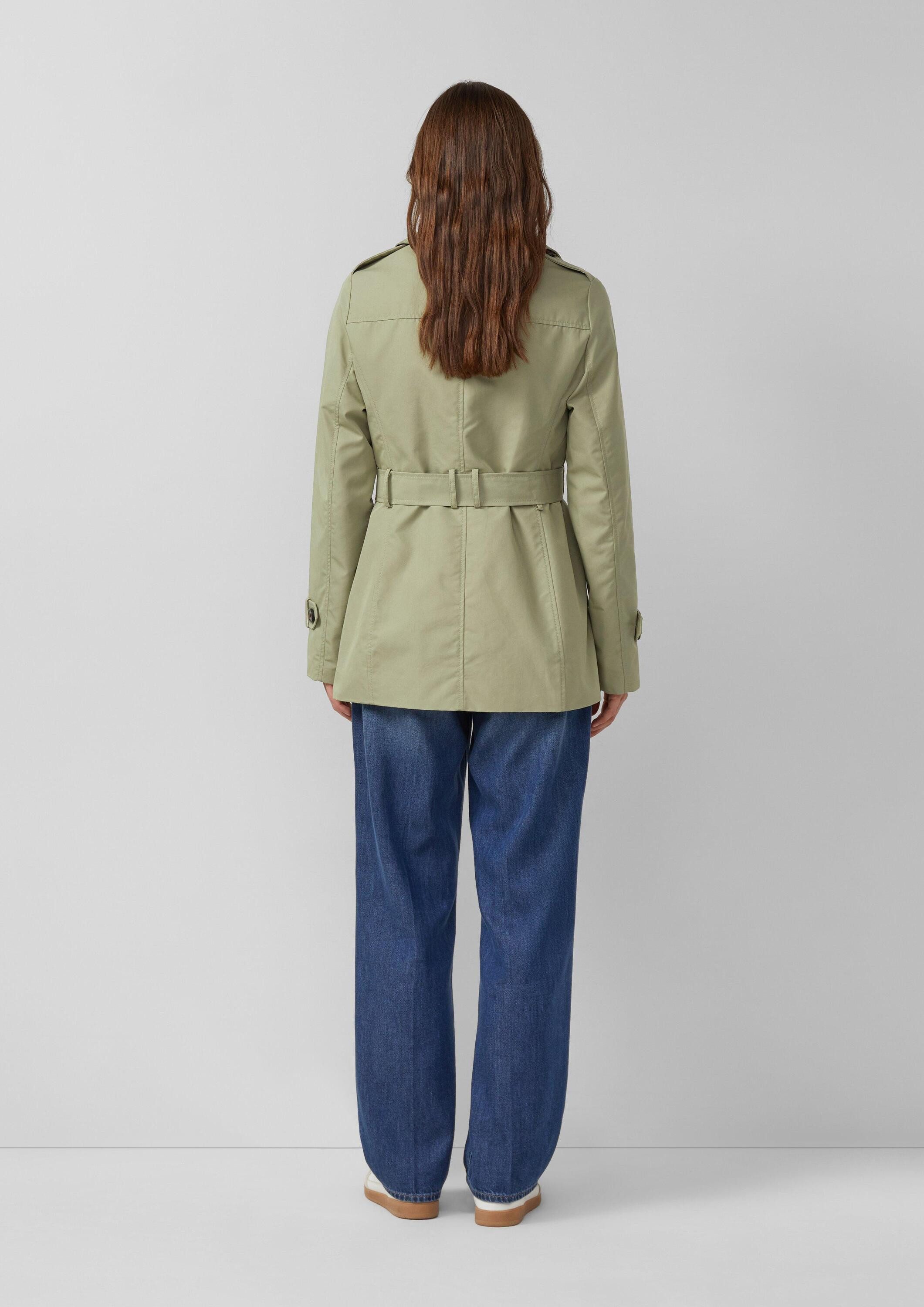 s.Oliver Trenchcoat Outdoor-Jacke Wasserabweisender Trenchcoat im Slim Fit