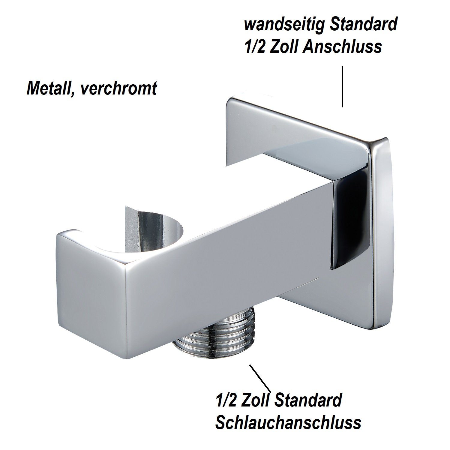 Sanixa Handbrause Wandanschluss Bogen chrom Dusche Anschluss für Brauseschl günstig online kaufen