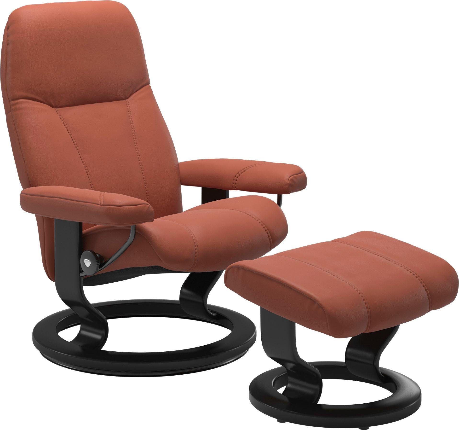 Stressless® Relaxsessel Consul (Set, Relaxsessel mit Hocker), mit Hocker, mit Classic Base, Größe S, Gestell Schwarz