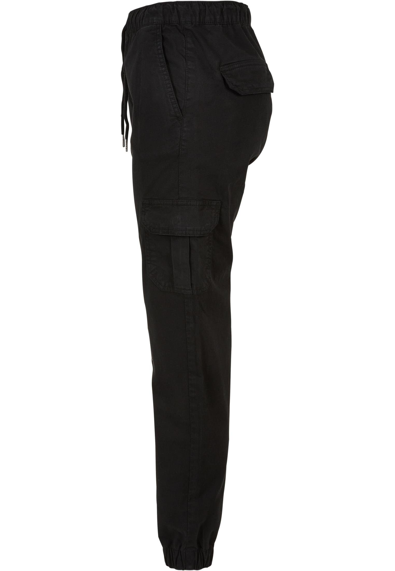 Damen URBAN Cargo black Waist (1-tlg) Cargohose Jogging Pants Ladies High CLASSICS