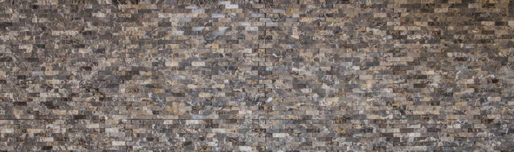 Rechteckiges Mosani matt hellbraun Marmormosaik / Matten 10 Mosaikfliesen Mosaikfliesen