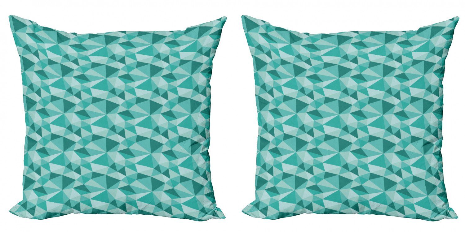 Kissenbezüge Modern Accent Doppelseitiger Digitaldruck, Abakuhaus (2 Stück), Geometrisch Poygonal Triangles Kunst