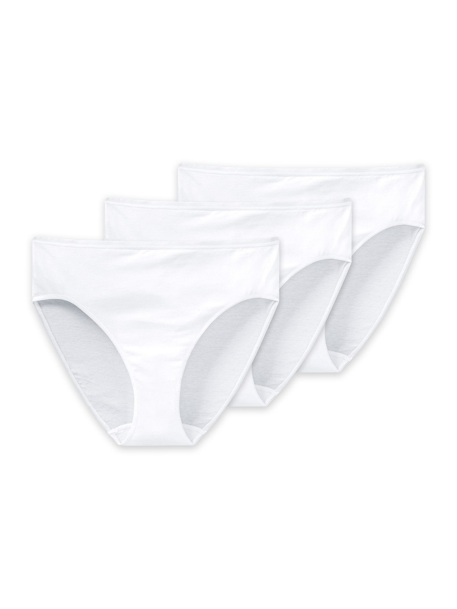 Schiesser Slip Cotton Essentials - 3er-Pack - hoher Tragekomfort - perfekte Passform (3-St) 3er-Pack Multipack Damen Sparpack Unterhose Unterwäsche Baumwolle