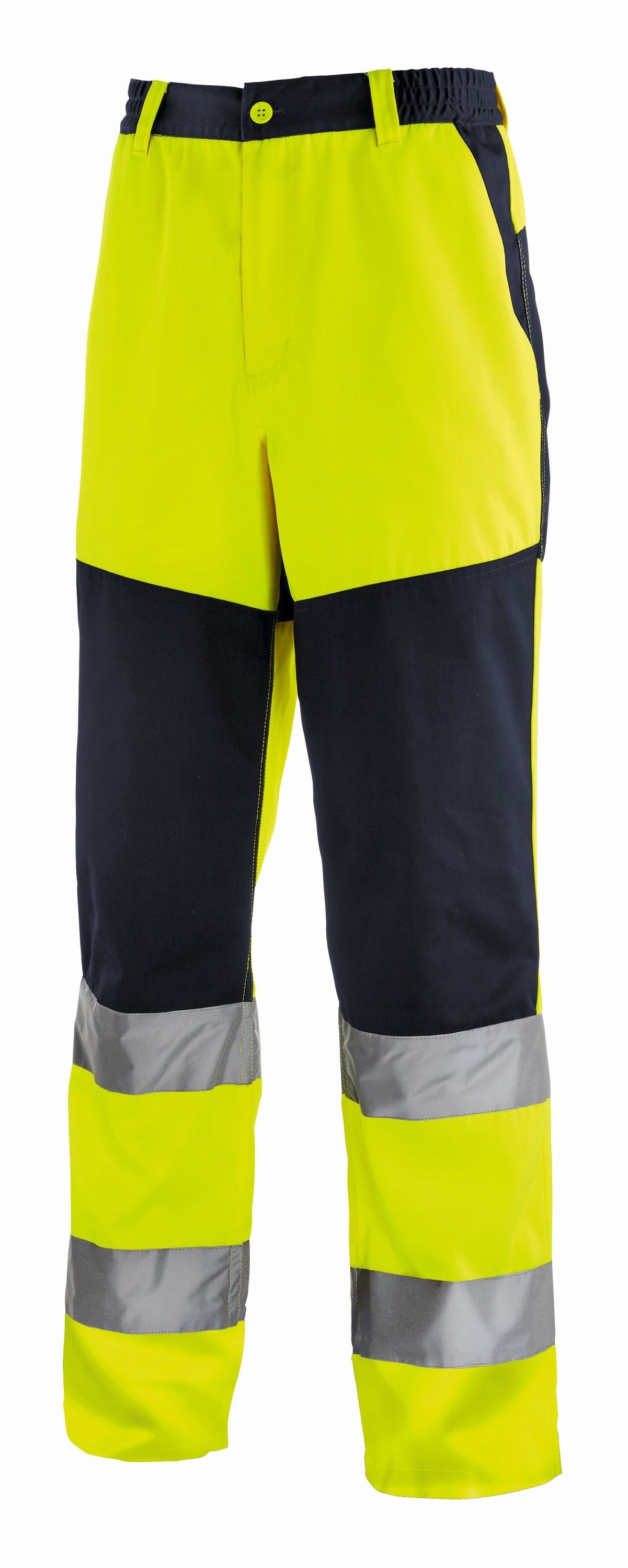 TRIZERATOP Arbeitshose Warnschutz-Bundhose ROCHESTER leuchtgelb/navy Größe 48 (1-tlg)