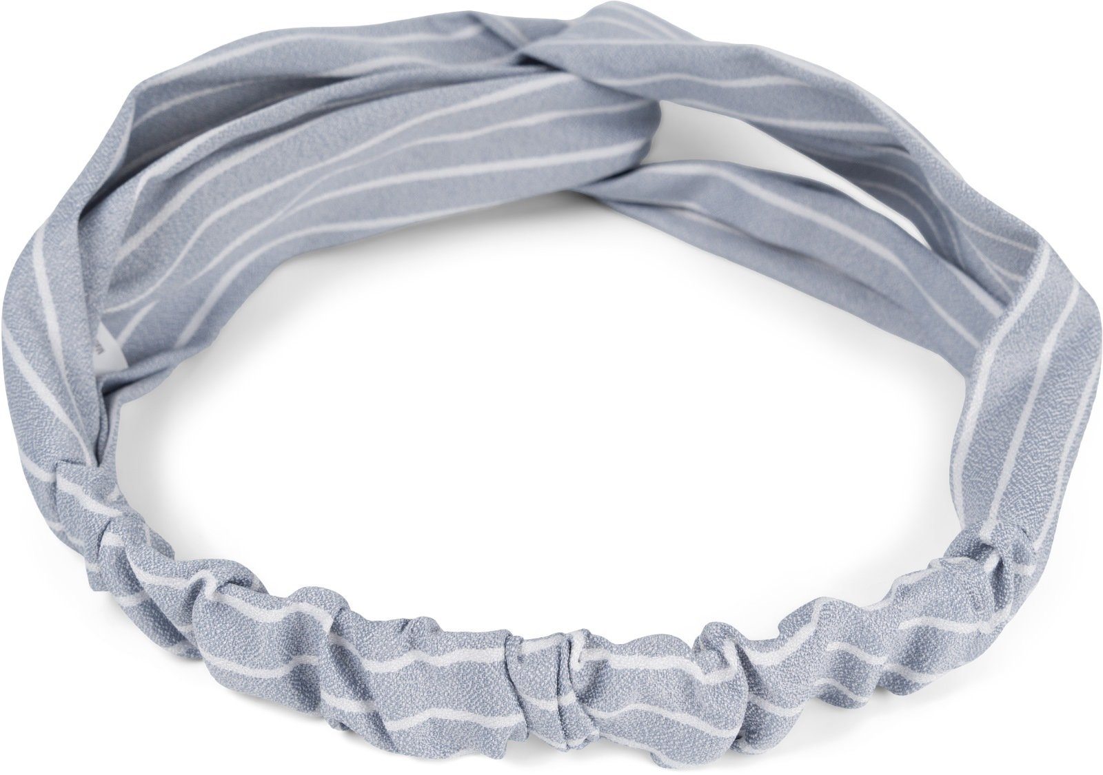 styleBREAKER Haarband, 1-tlg., Haarband mit Muster Hellgrau Twist Streifen und Knoten