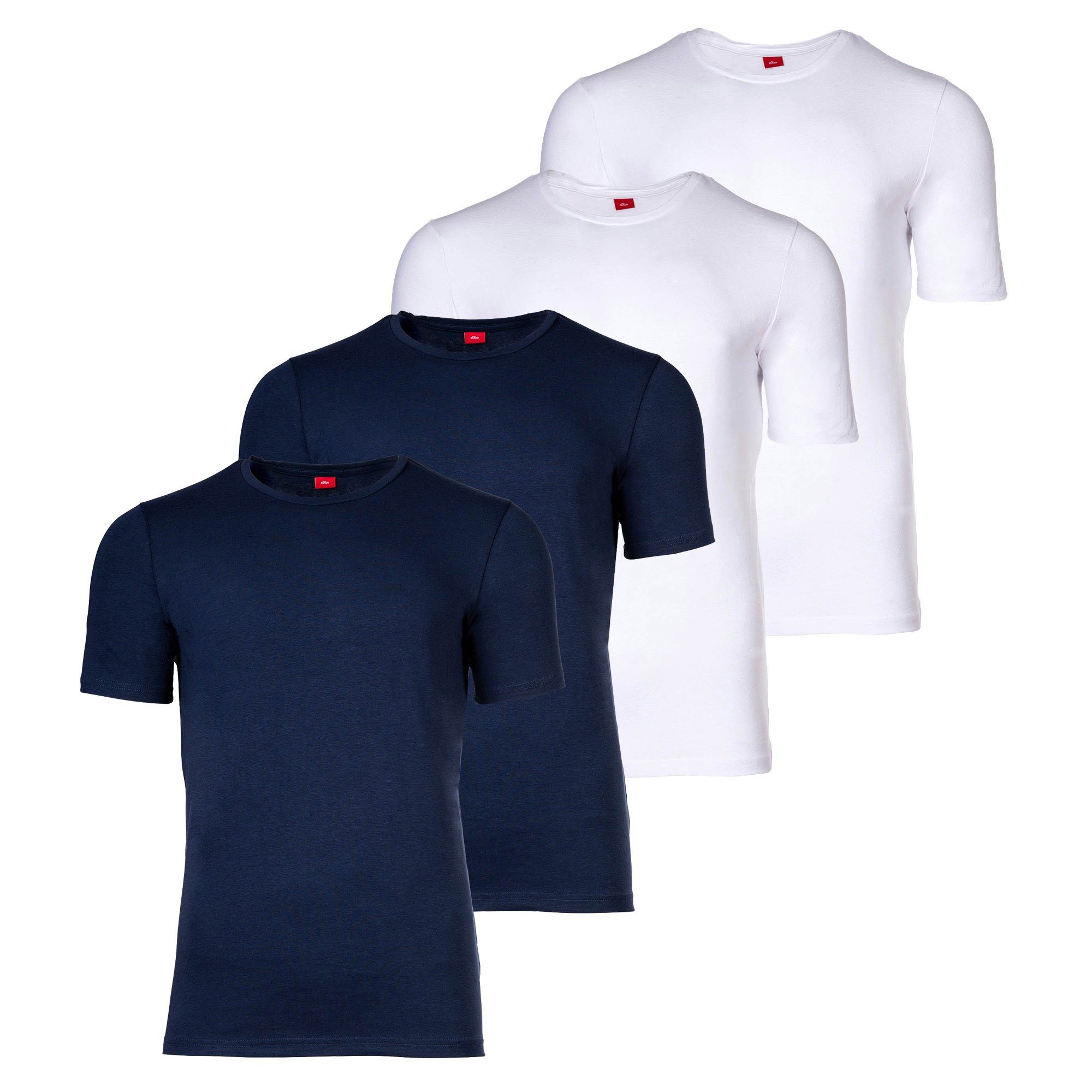T-Shirt Herren T-Shirt 4er Pack Baumwolle