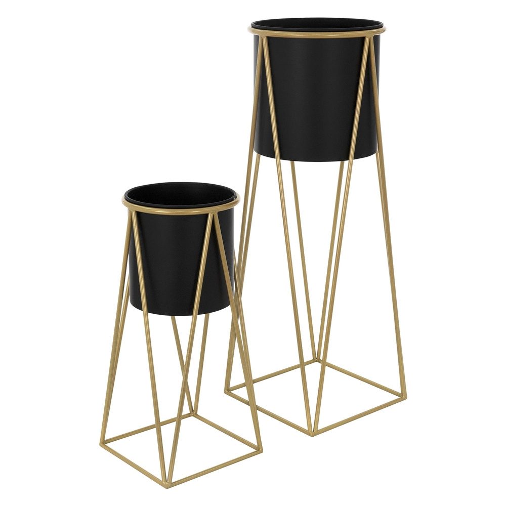 Blumenständer Pflanzenständer Set aus Metall Pflanztopf Deko Blumenhocker