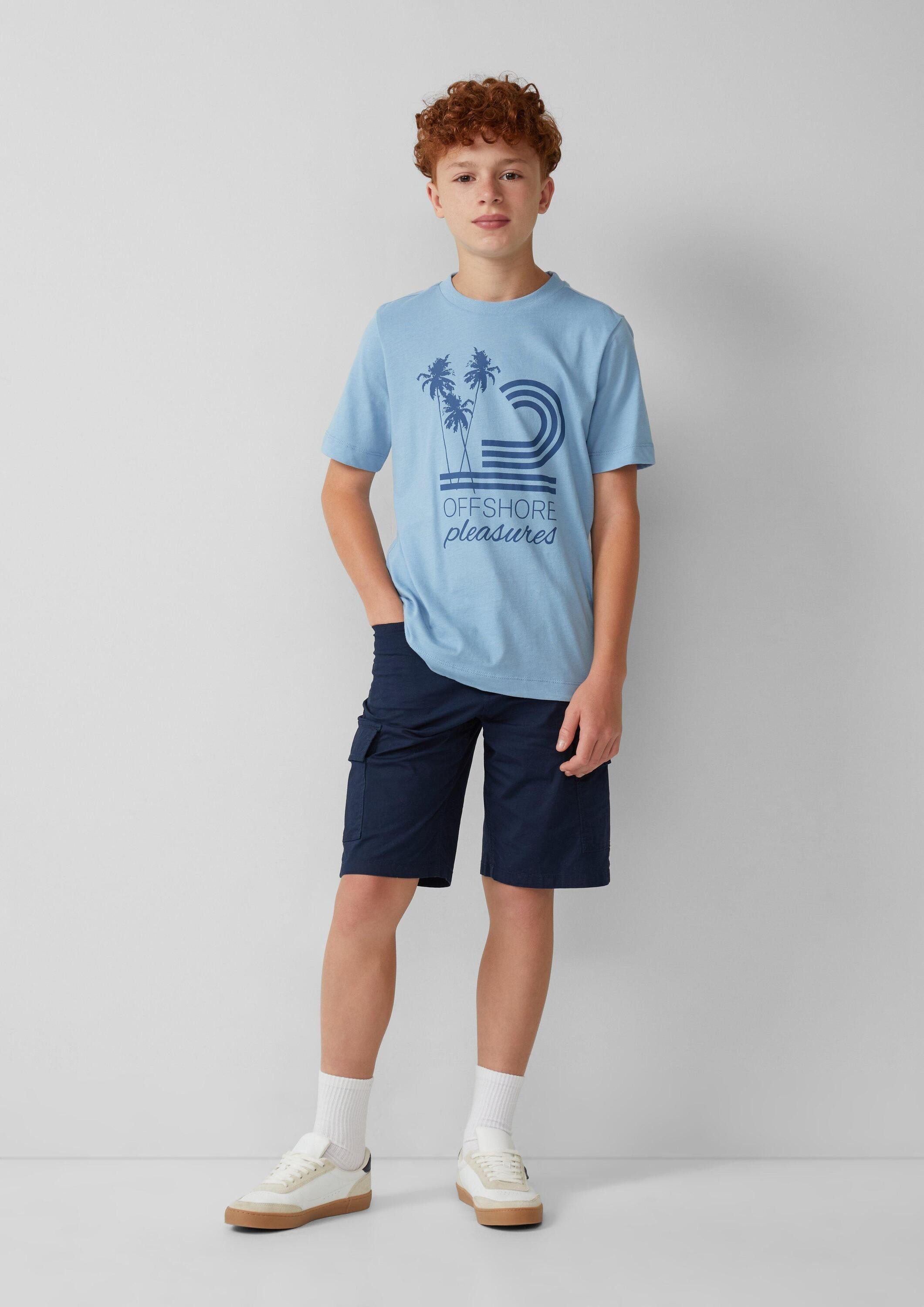 s.Oliver Shorts Hose BAGGY Cargo-Bermuda im Baggy-Style aus Baumwollstretch
