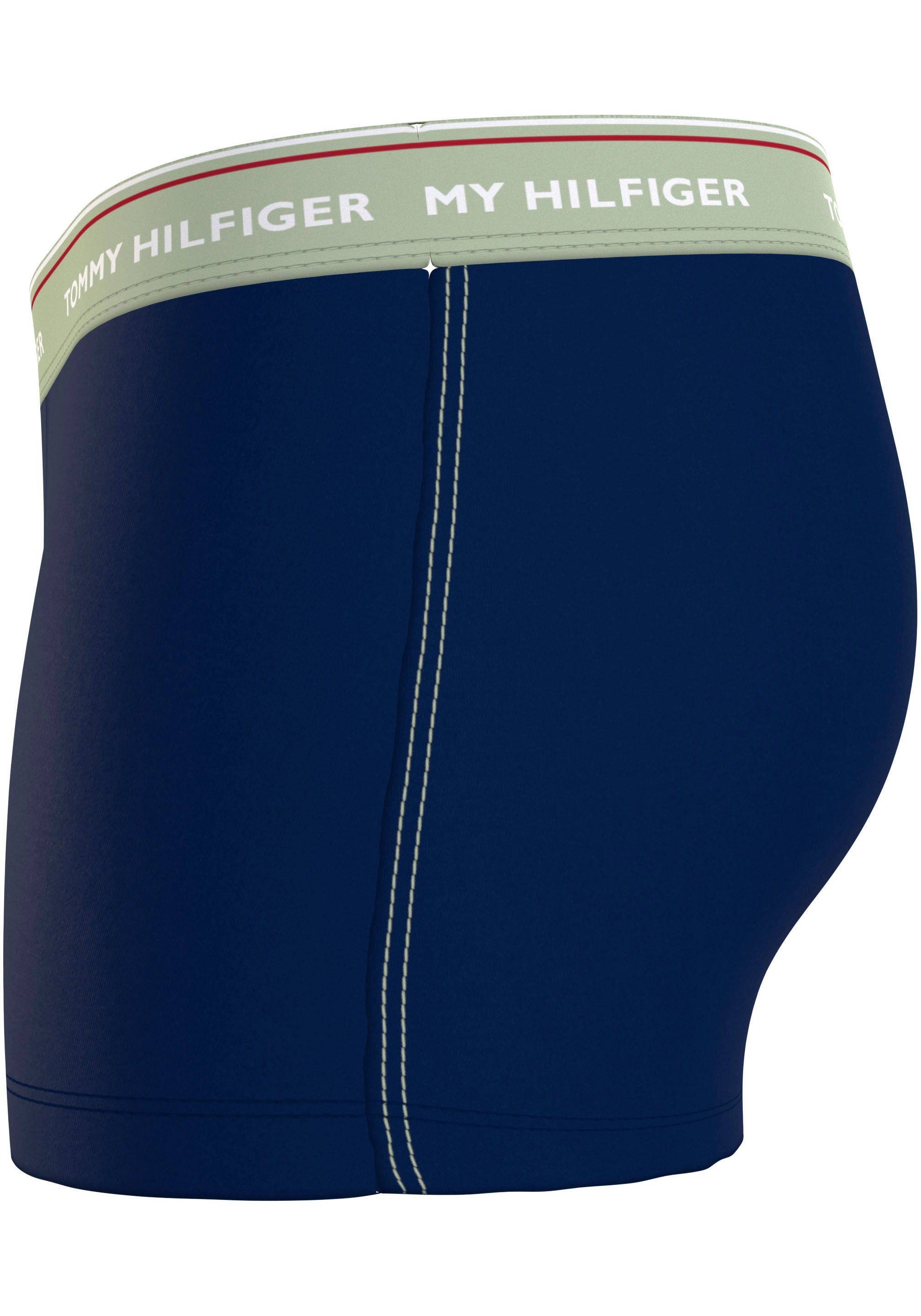 Tommy Hilfiger Underwear Trunk 3P mit WB Ray/Skyline Grove/Sun 3er-Pack) (Packung, TRUNK Willow Logo-Elastikbund