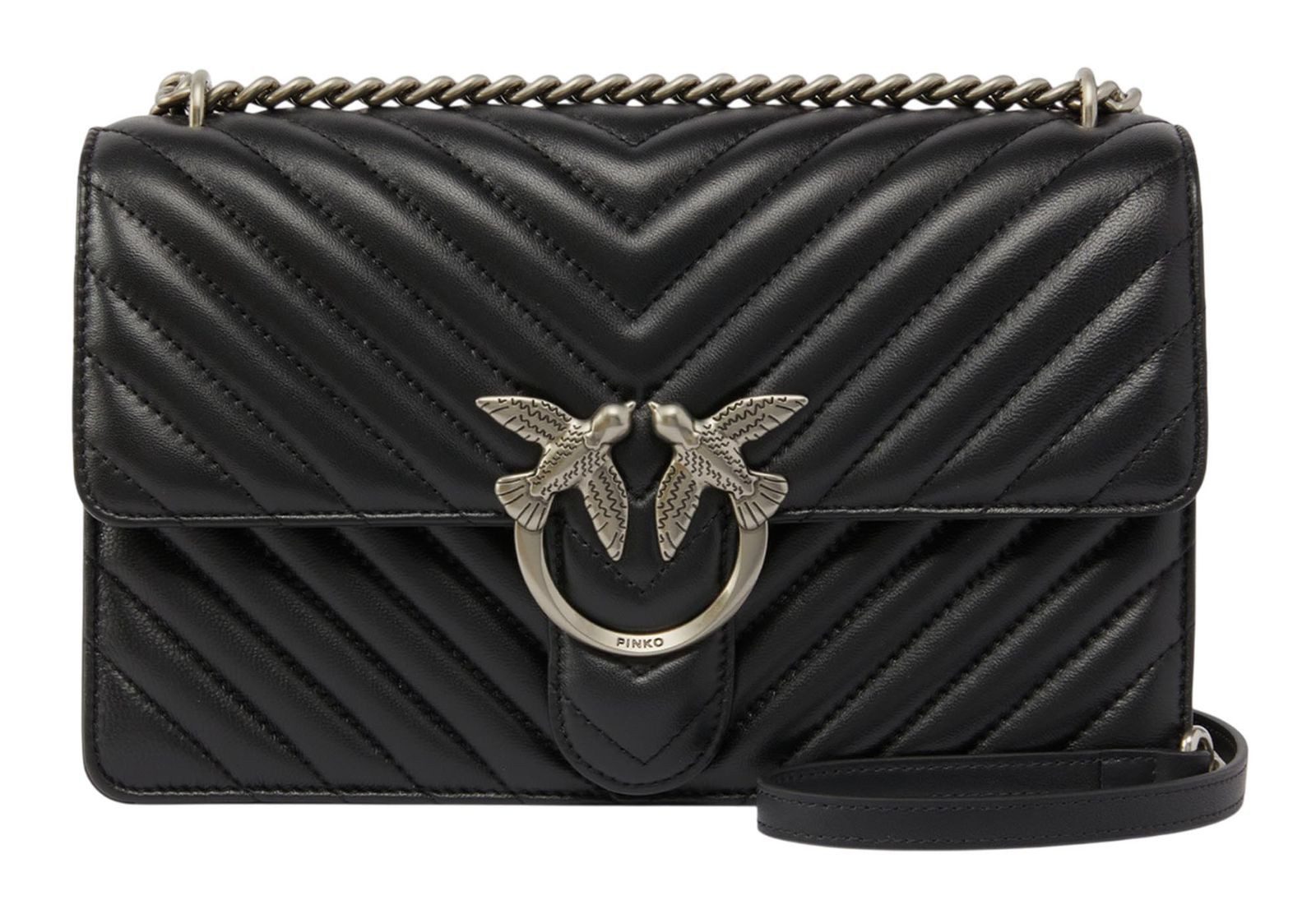 PINKO Umhängetasche Classic DC Sheep Nappa Chevron, aus echtem Schafsleder günstig online kaufen