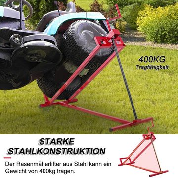 COSTWAY Rasentraktor Hebevorrichtung 400kg, stufenlos verstellbar