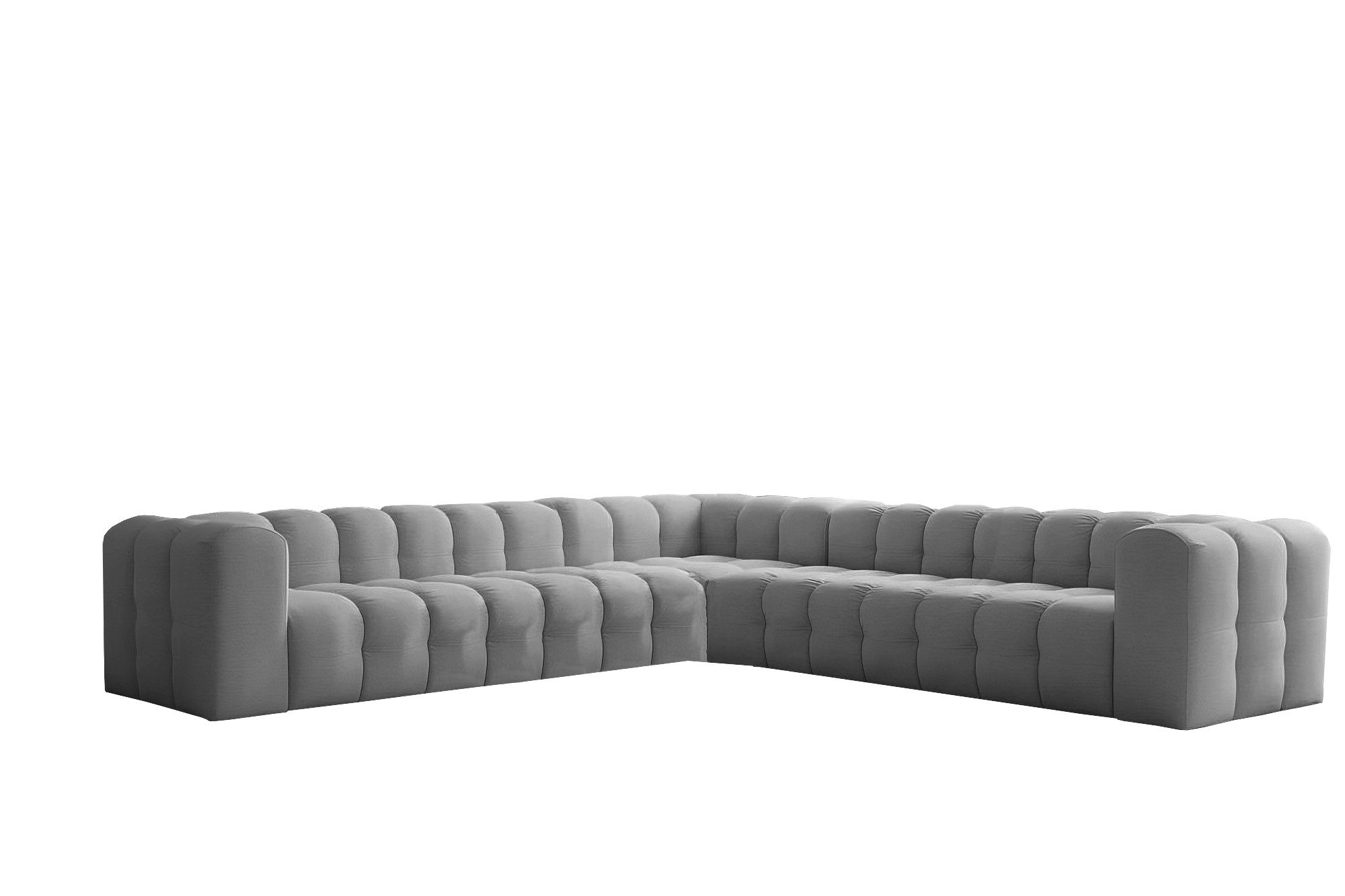 yourhouse24 Ecksofa BLOOM CORNER 4, 330x330 cm, Symmetrisches XXL-Sofa in Bubble-Optik, Made in Europe