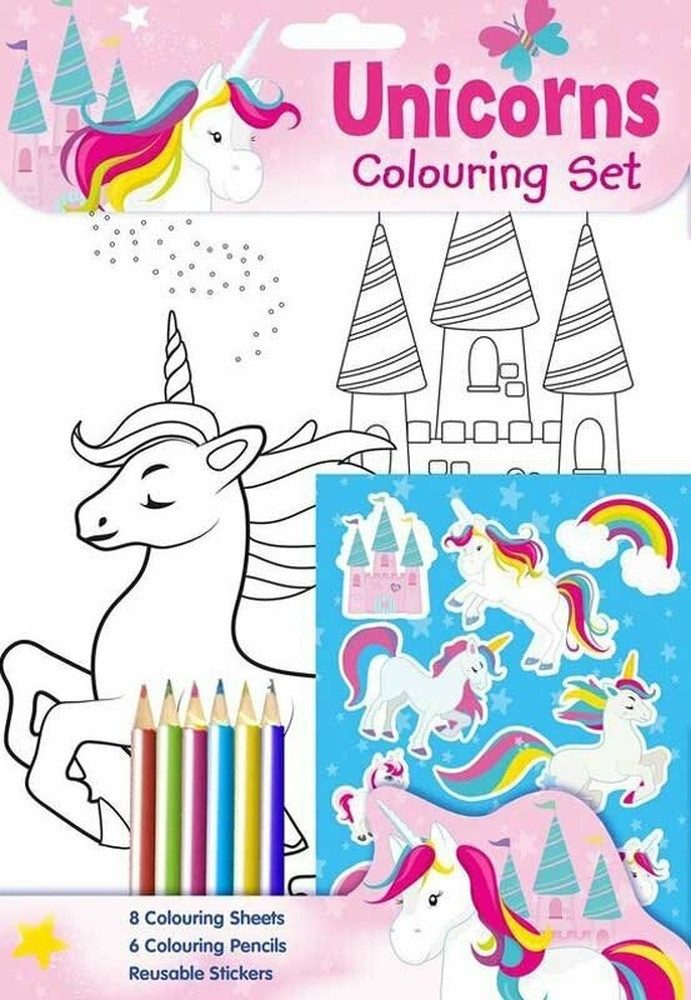 Alligator Buntstift Färbeset Einhörner